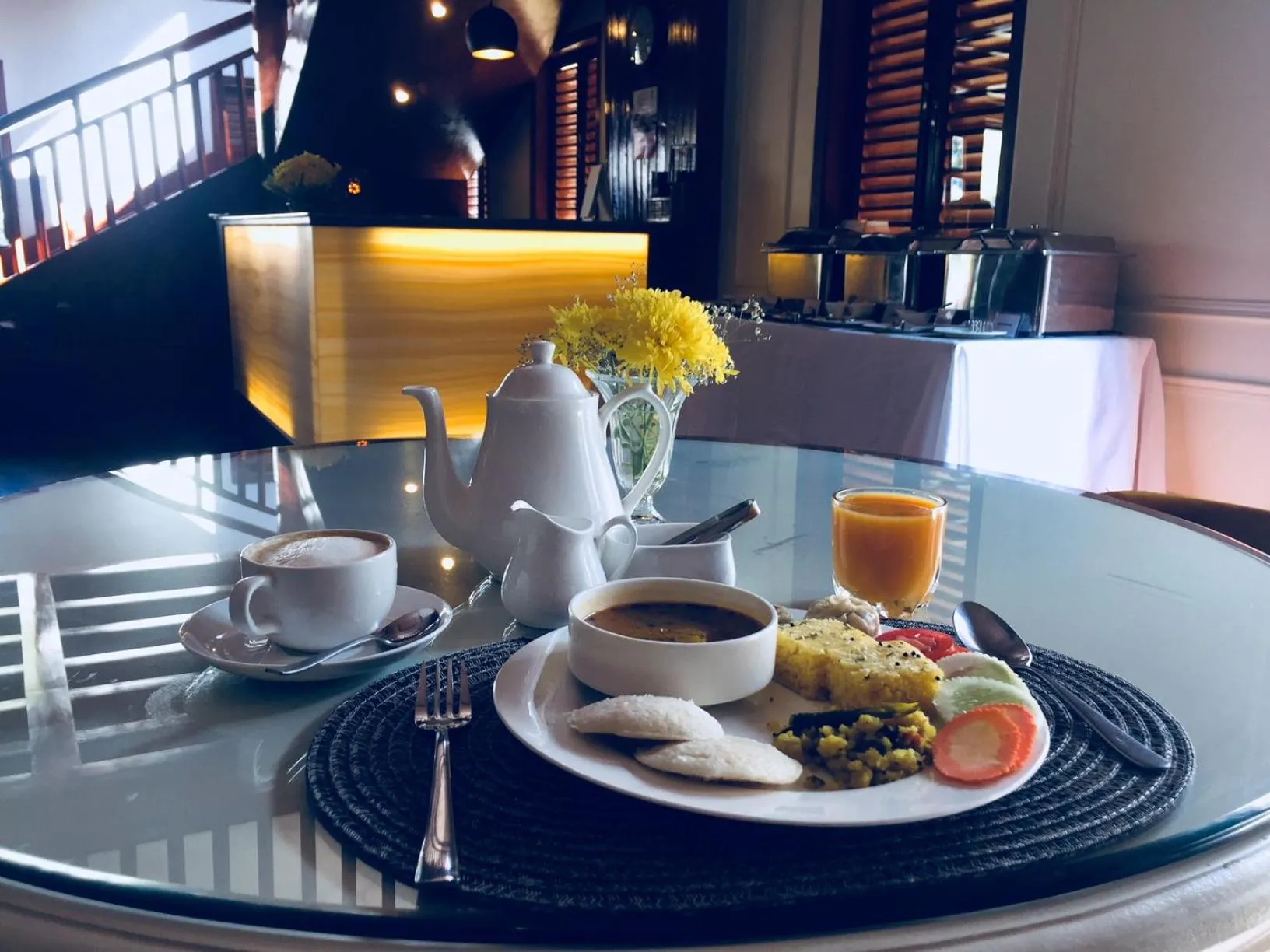Breakfast in The Heritage Club - Tripura Castle Hotel and Spa