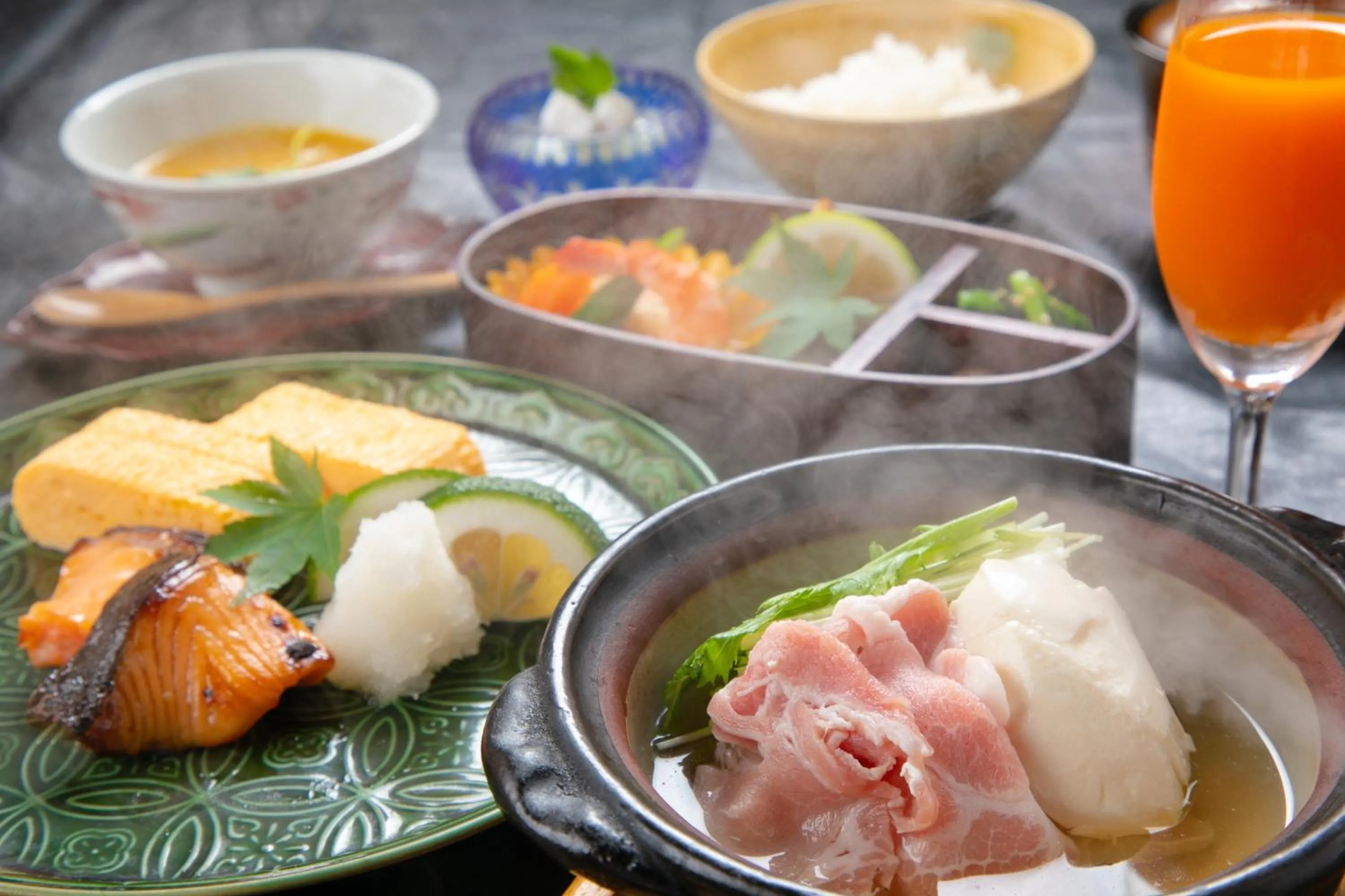 Food and drinks in Yufuin Bath Satoyamasafu