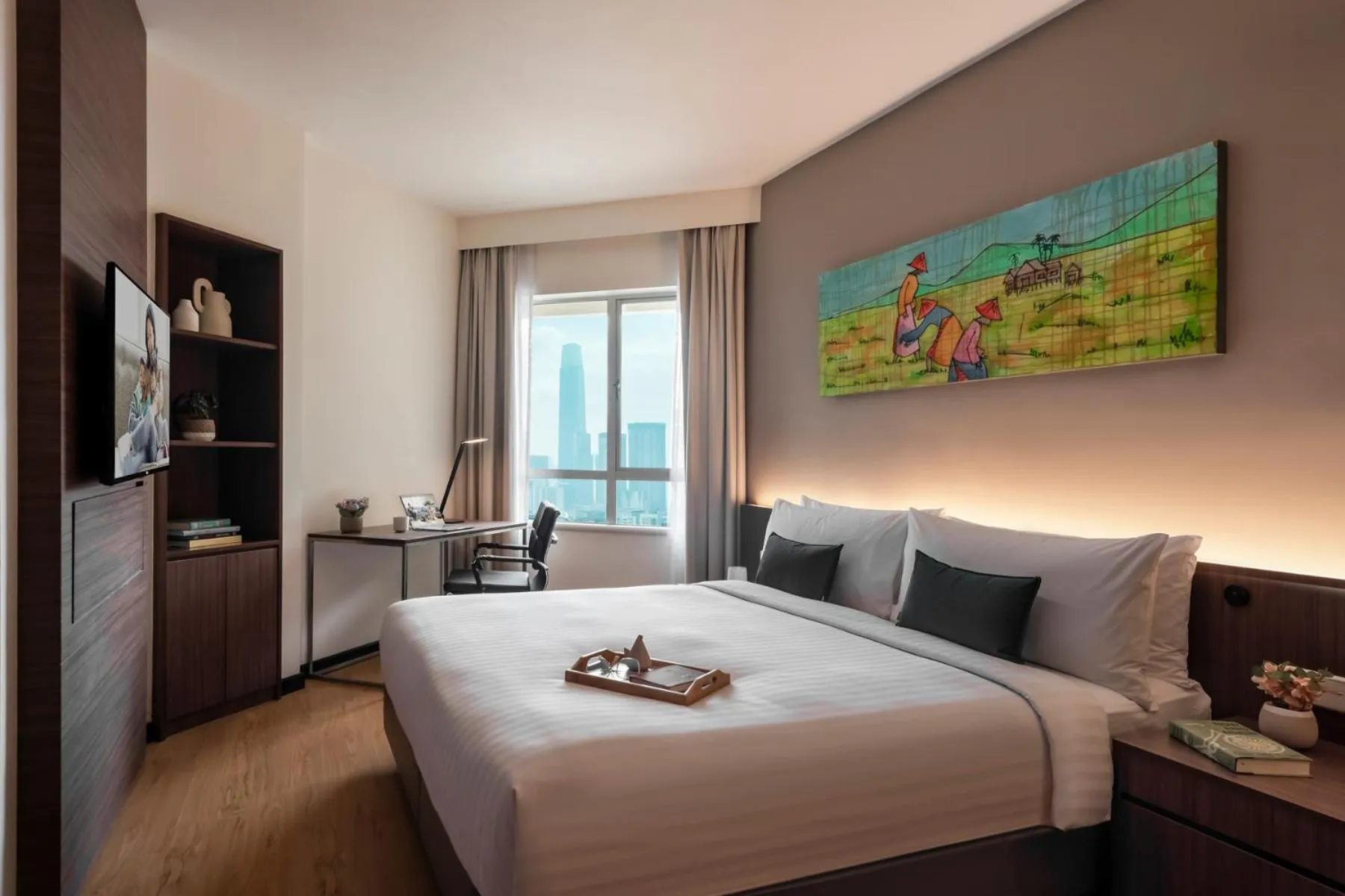 Bed in Oakwood Hotel & Residence Kuala Lumpur