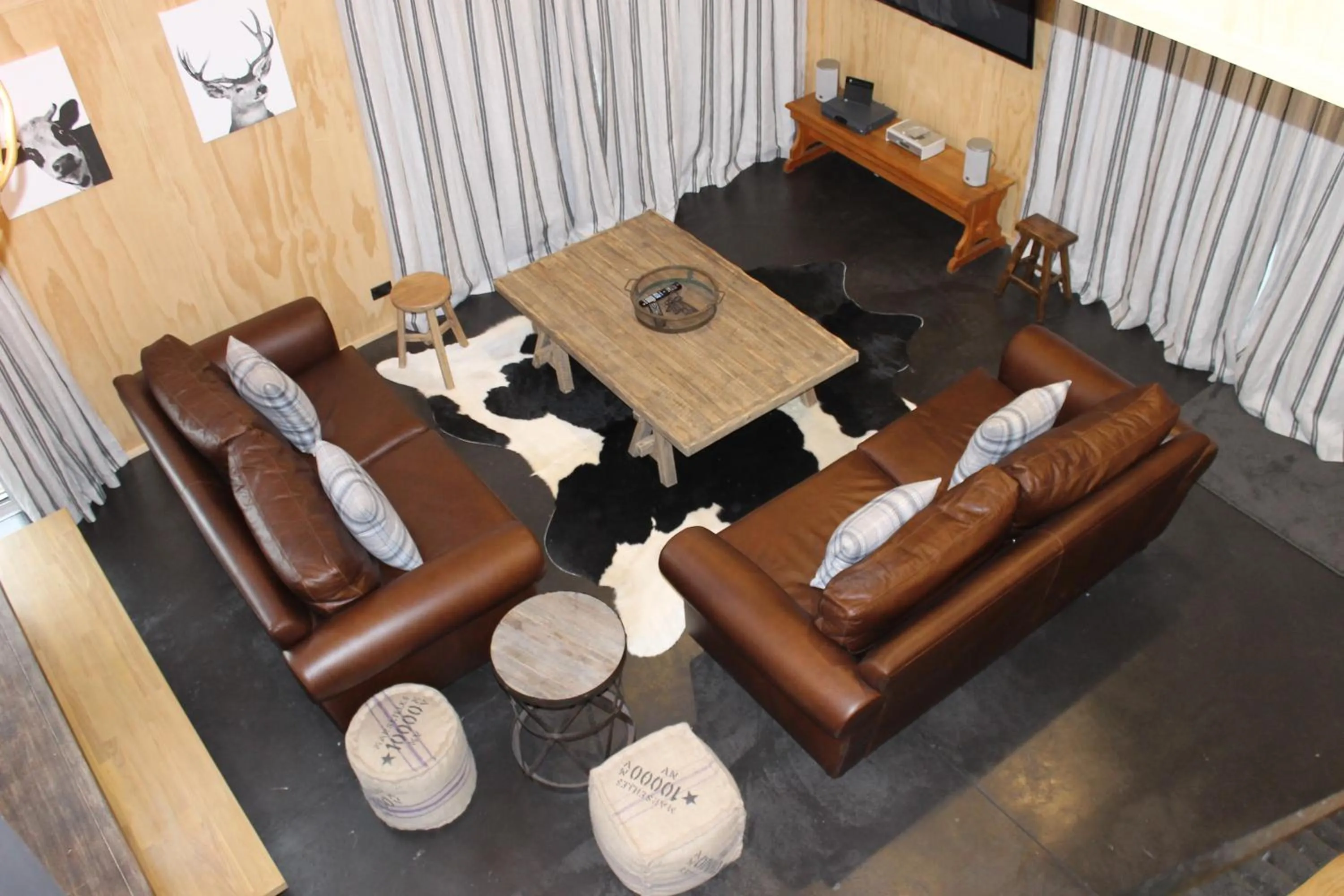 Living room in Tractor Shed