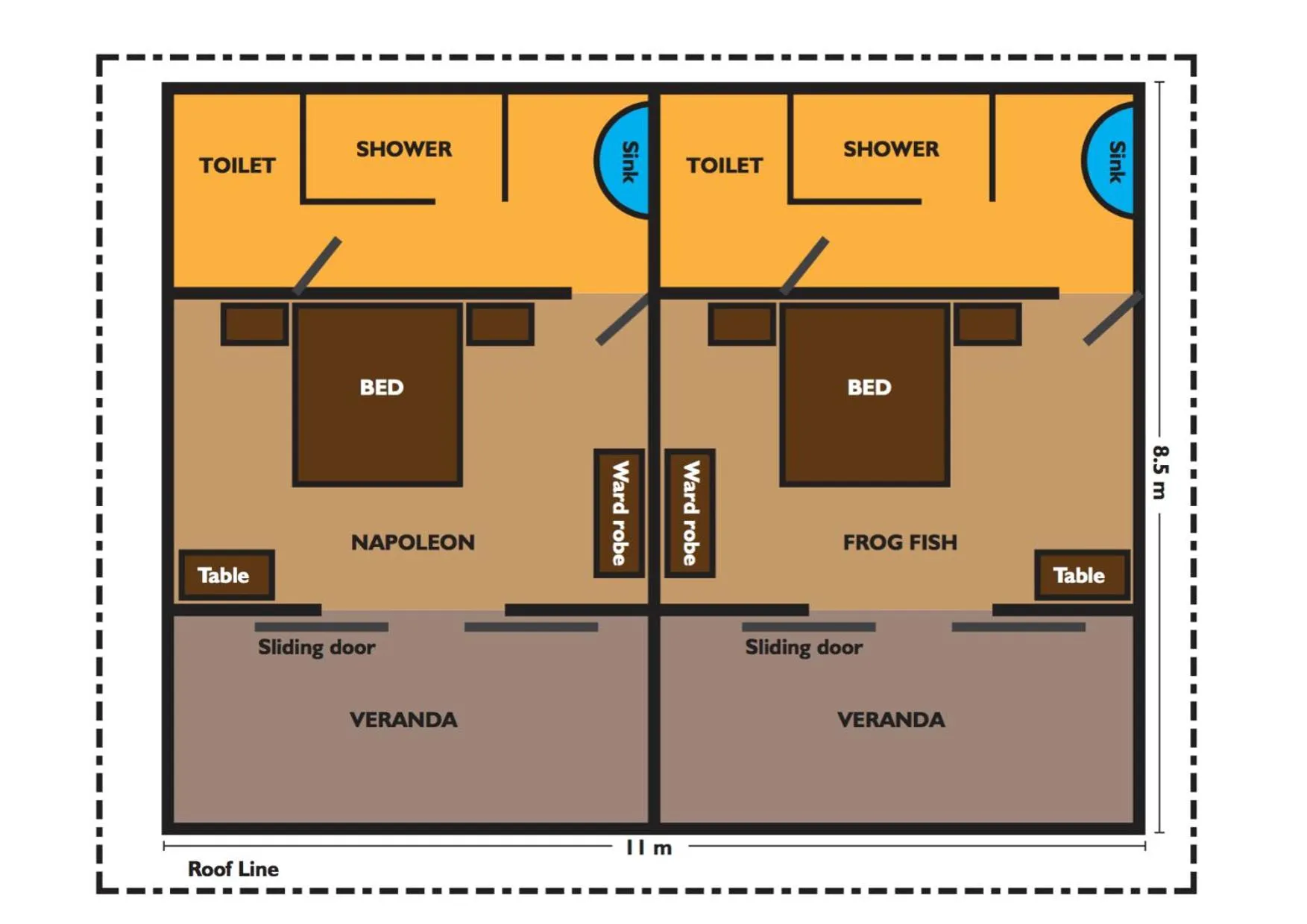 Floor plan in Lumbalumba Resort - Manado