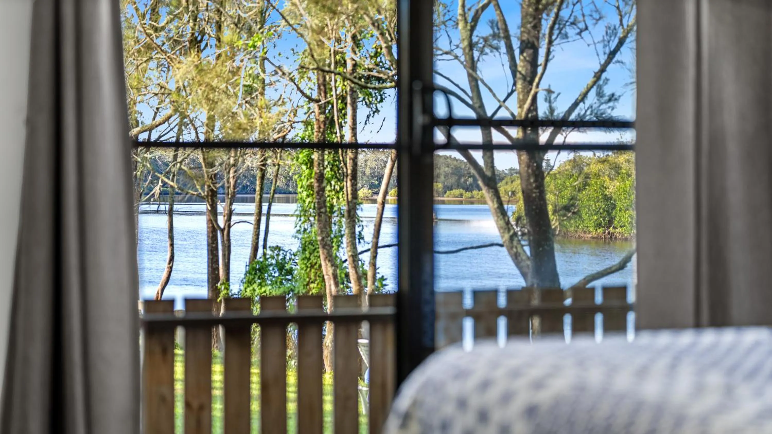 Bed in Wooli River Lodges