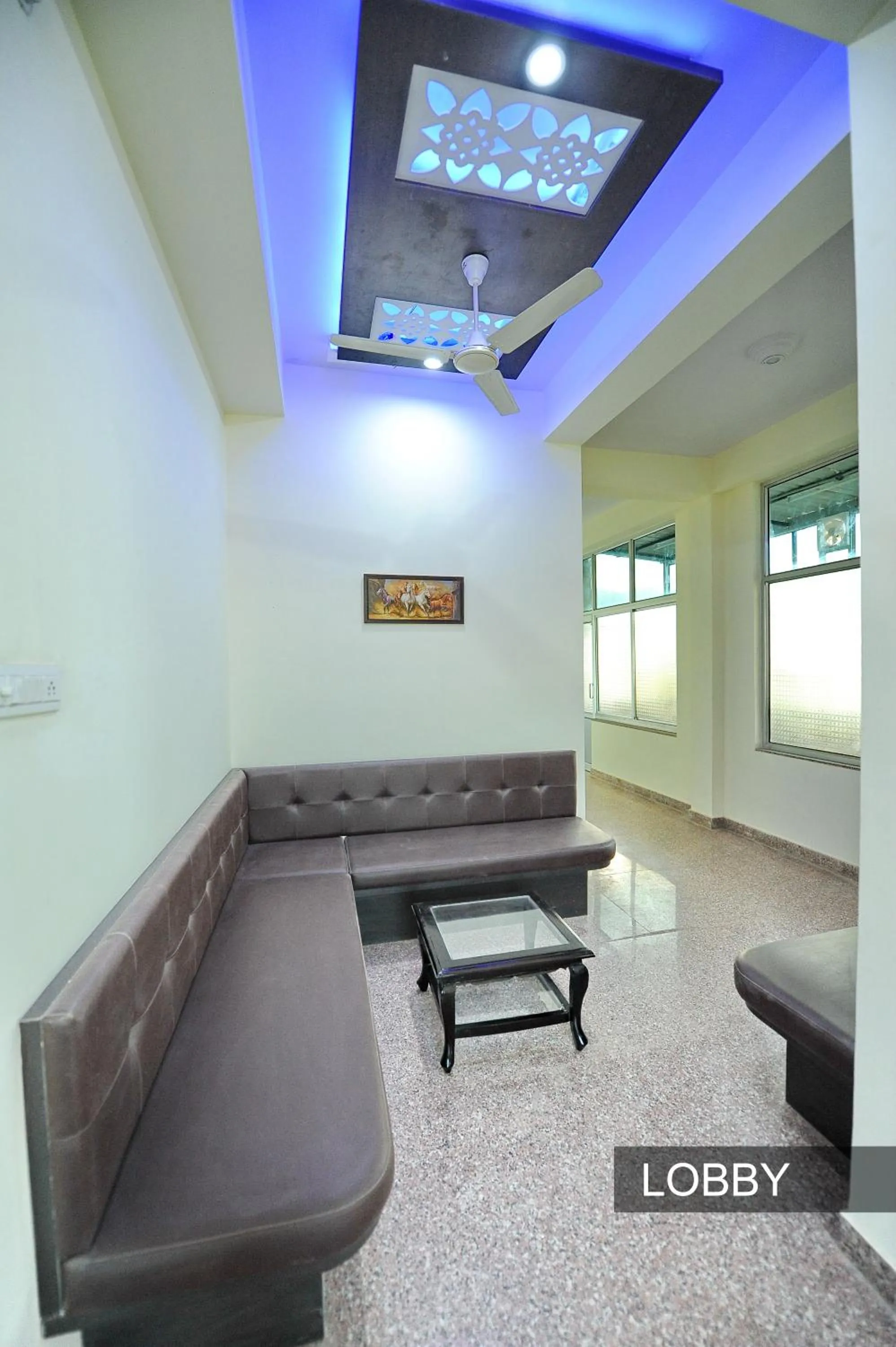 Seating area in Hotel Shivam