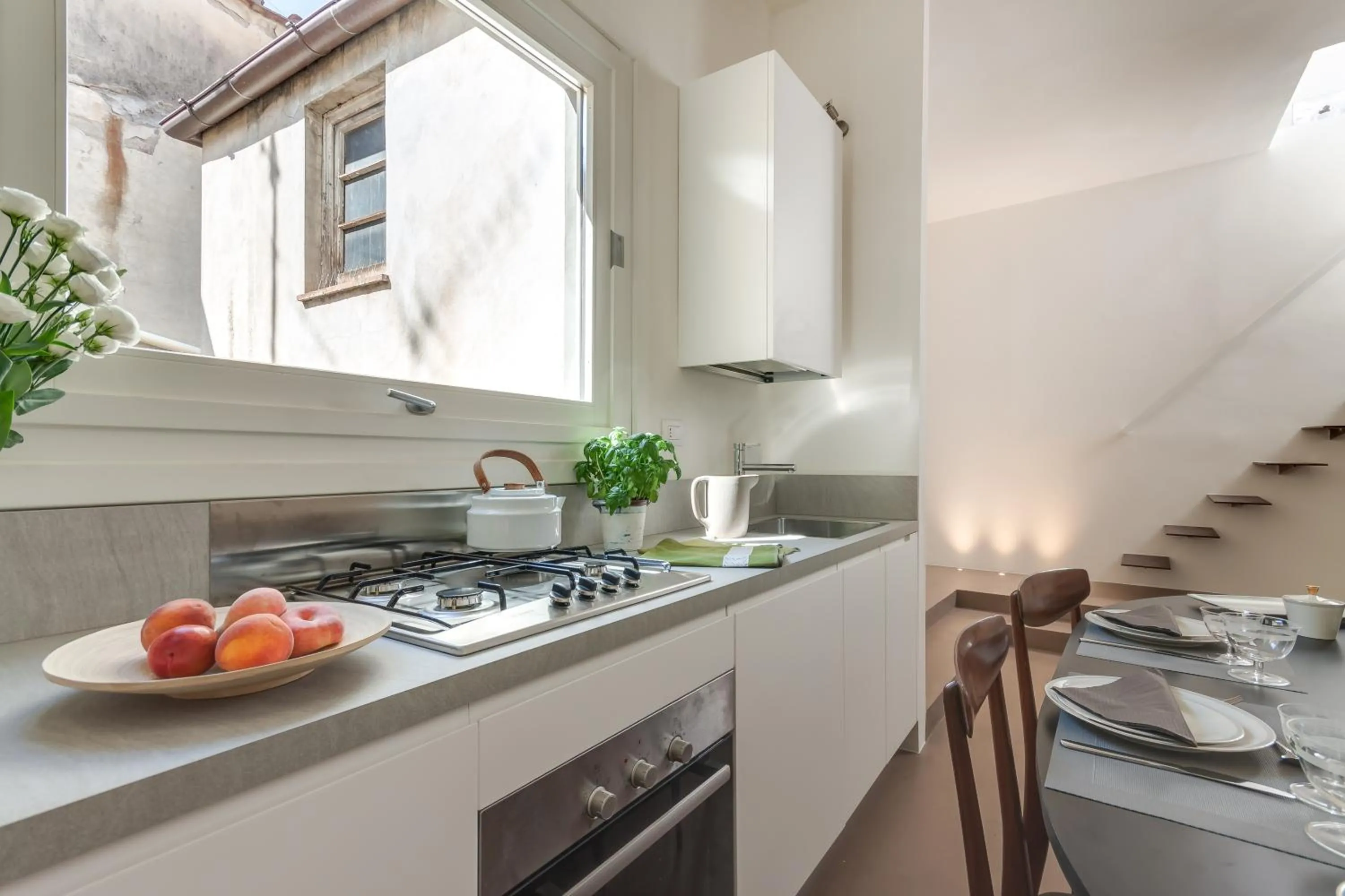 Kitchen or kitchenette in Apartments Florence - Santa Maria Balcony