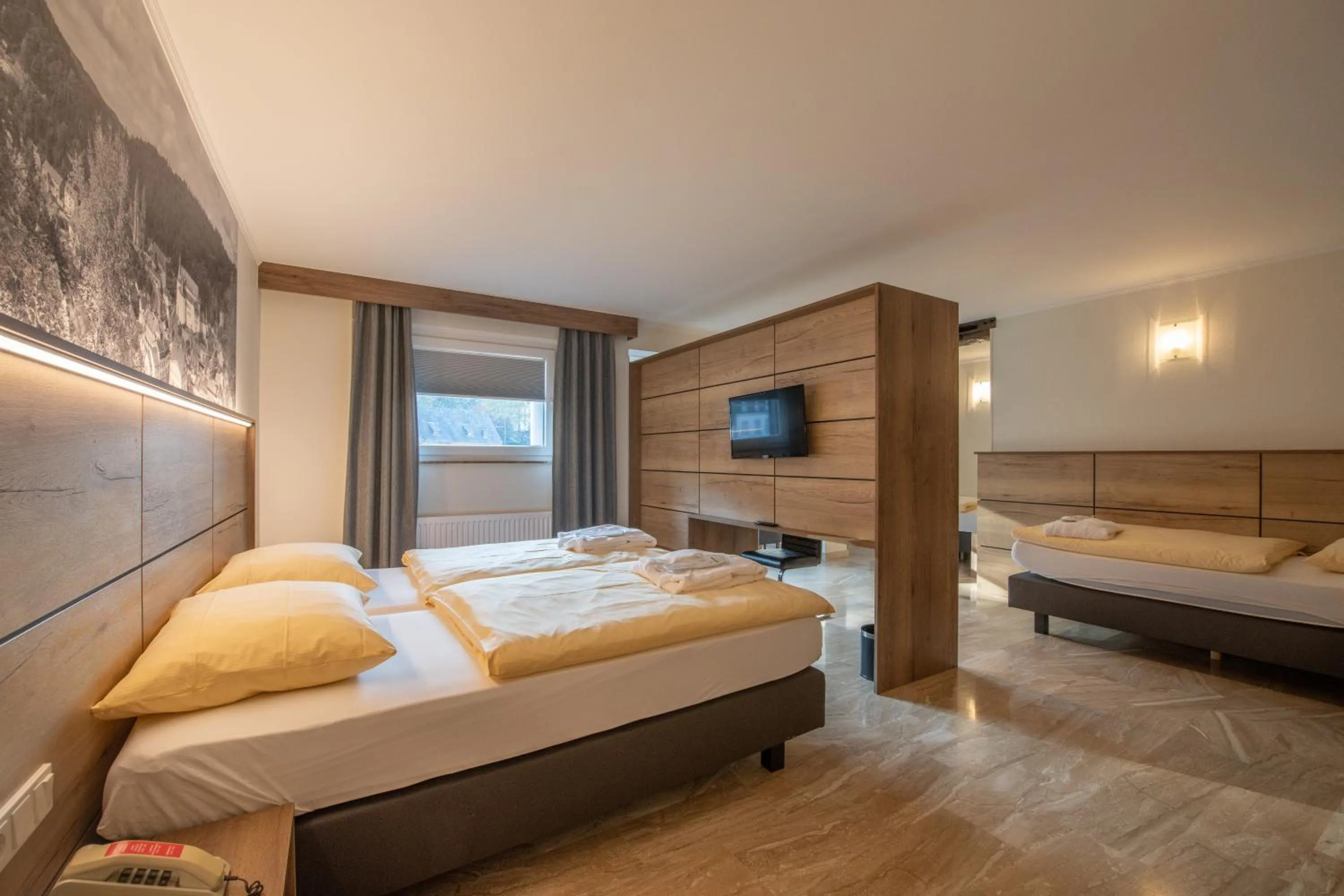 Bed in Hotel du Commerce - Restaurant La Table de Clervaux