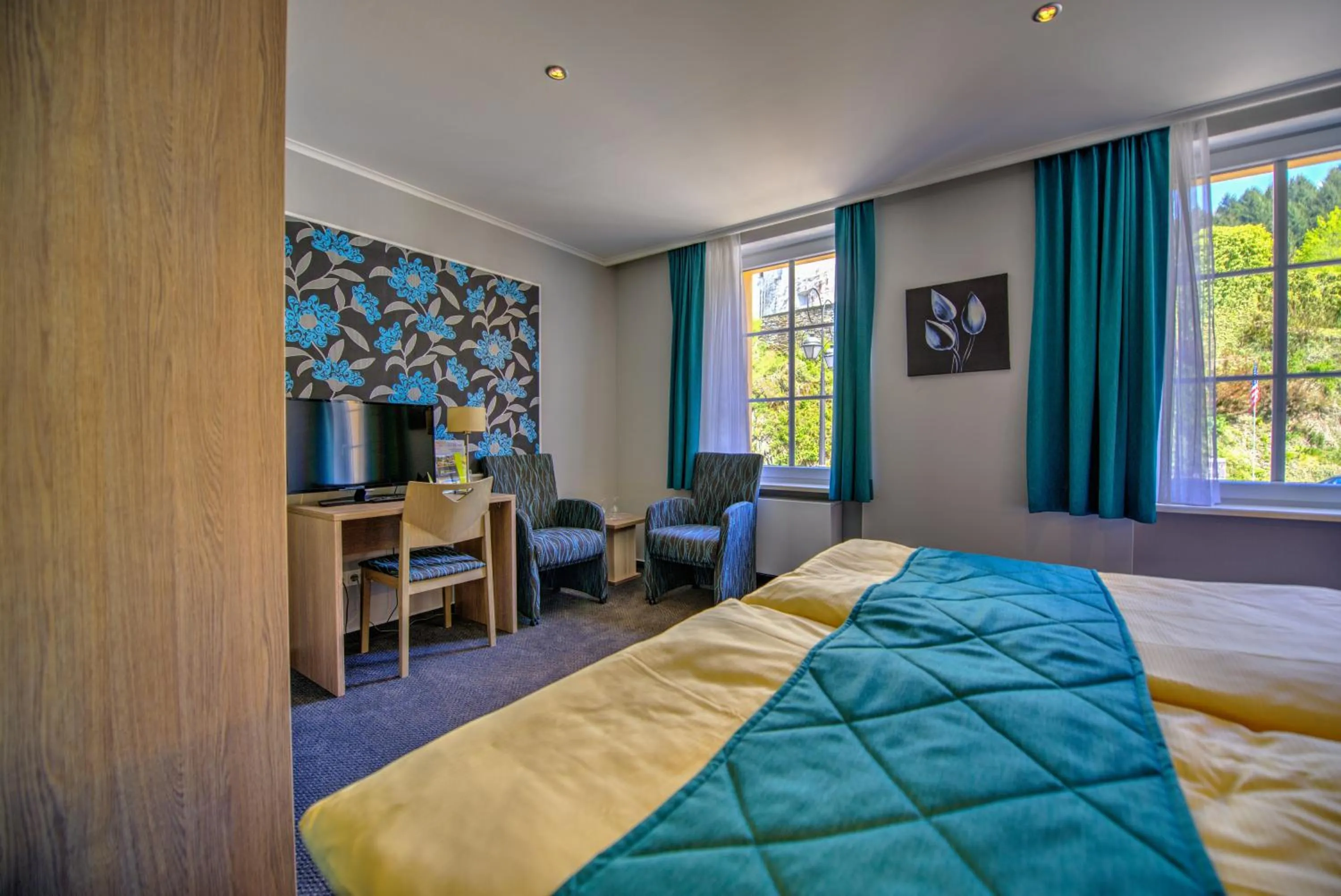 Bed in Hotel du Commerce - Restaurant La Table de Clervaux