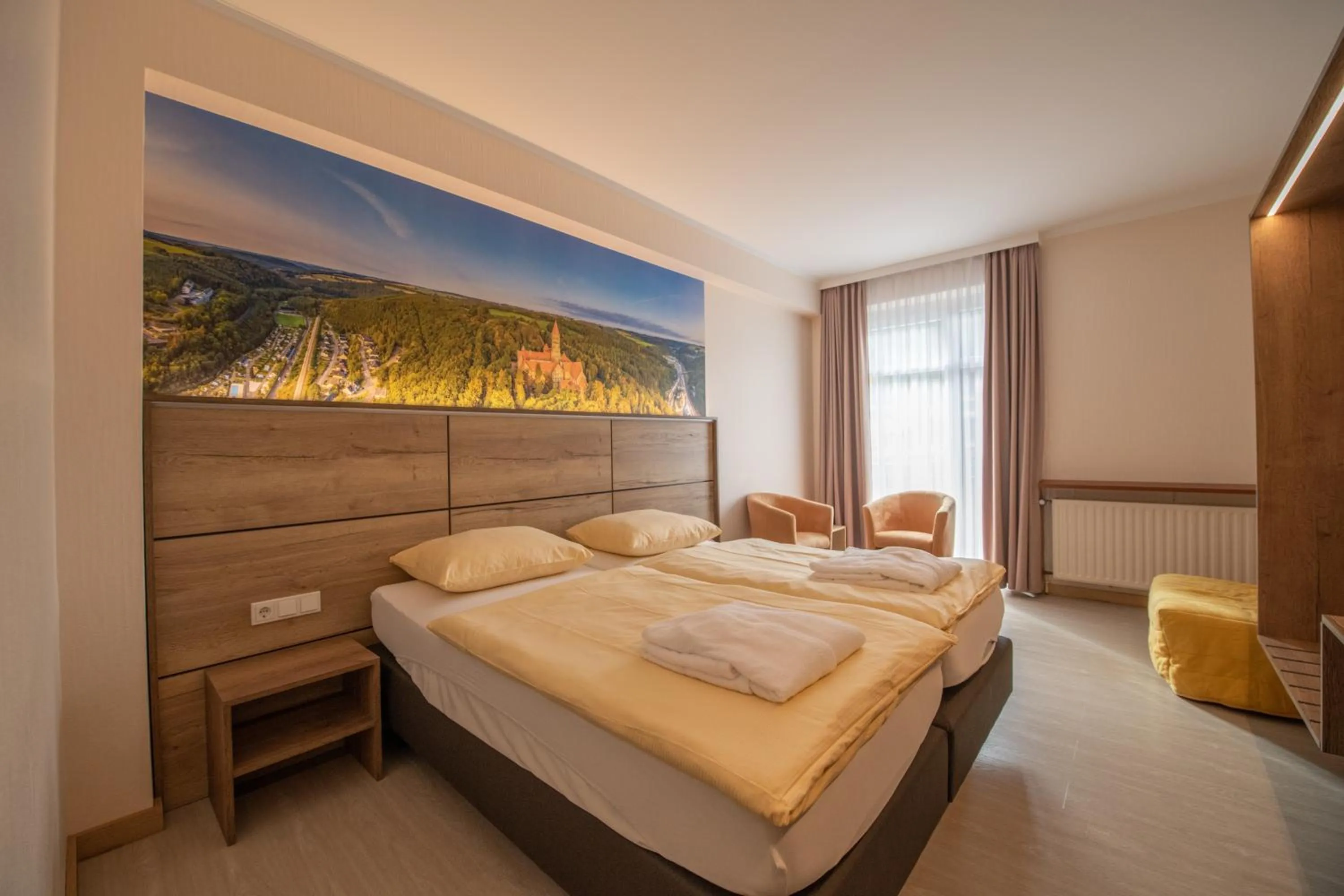 Bed in Hotel du Commerce - Restaurant La Table de Clervaux