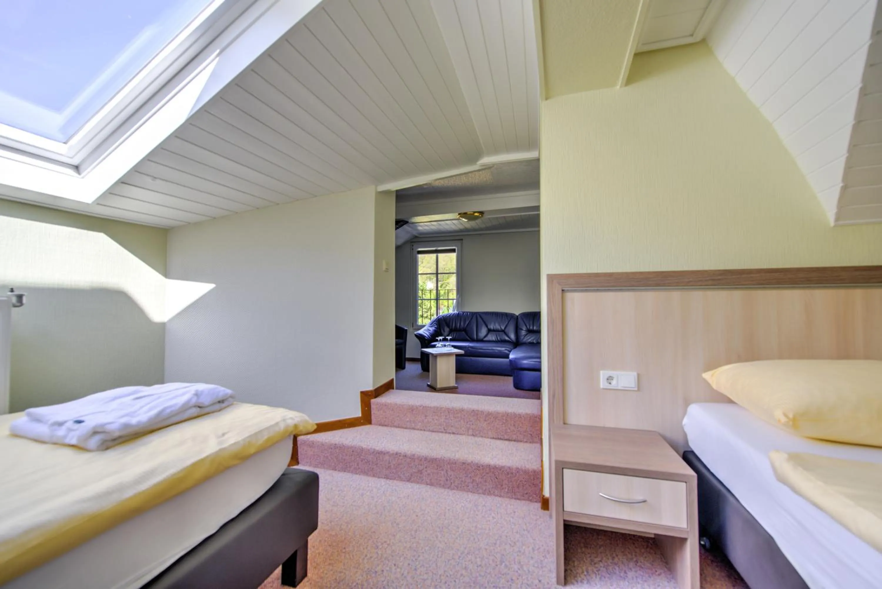 Bed in Hotel du Commerce - Restaurant La Table de Clervaux