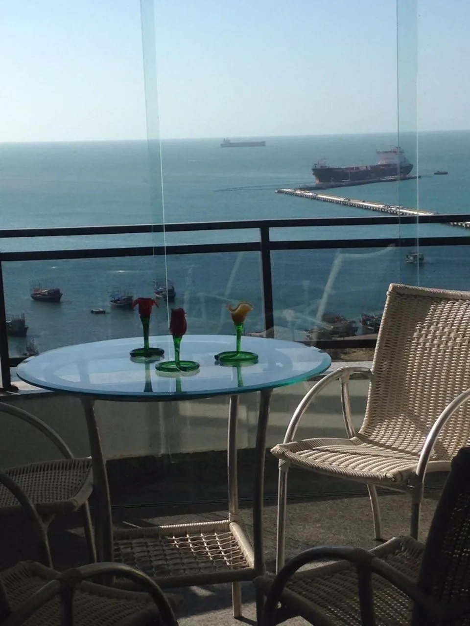 Balcony/Terrace in Flat Vista Completa Beira Mar