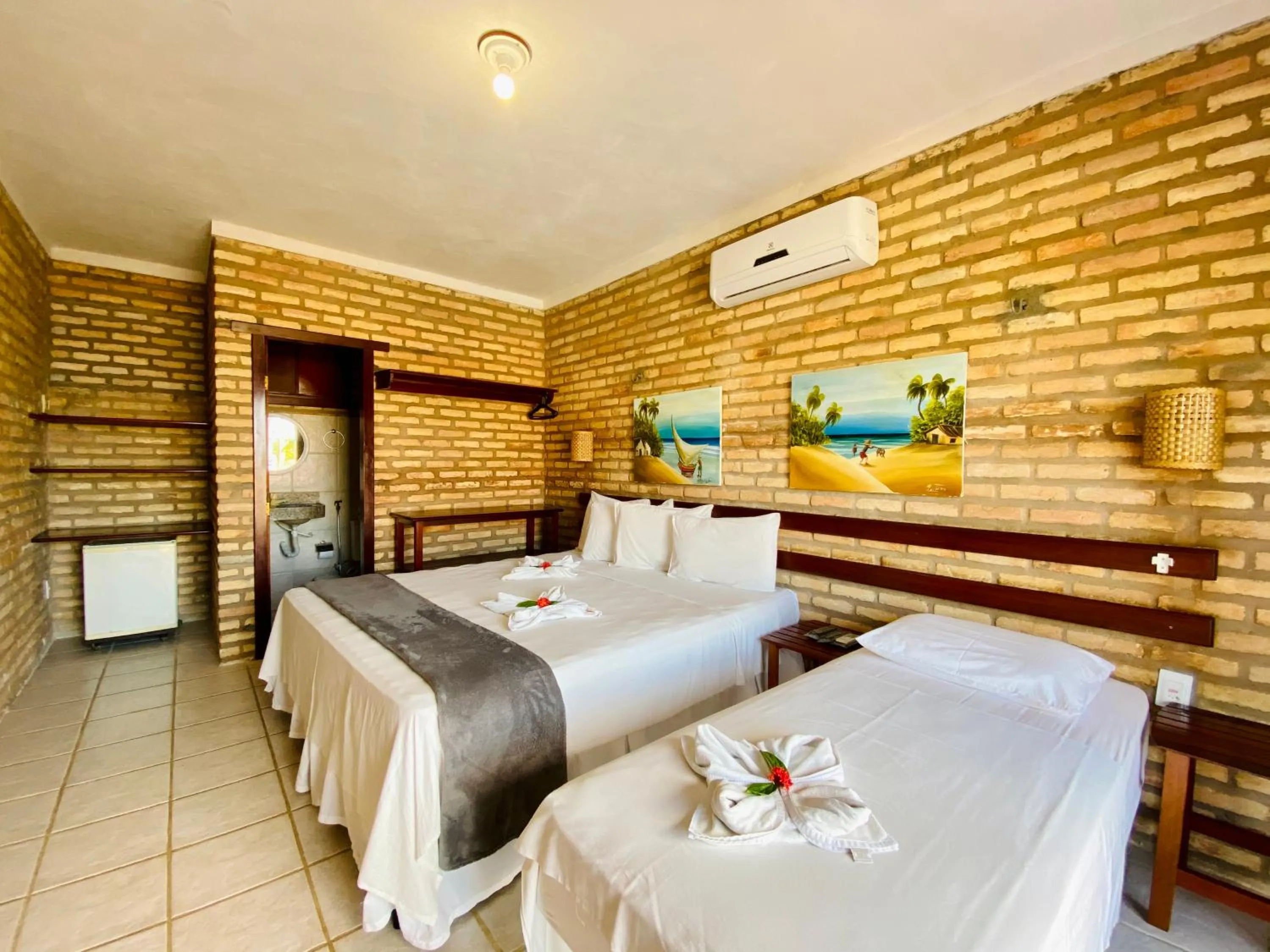 Bed in Pousada Catavento