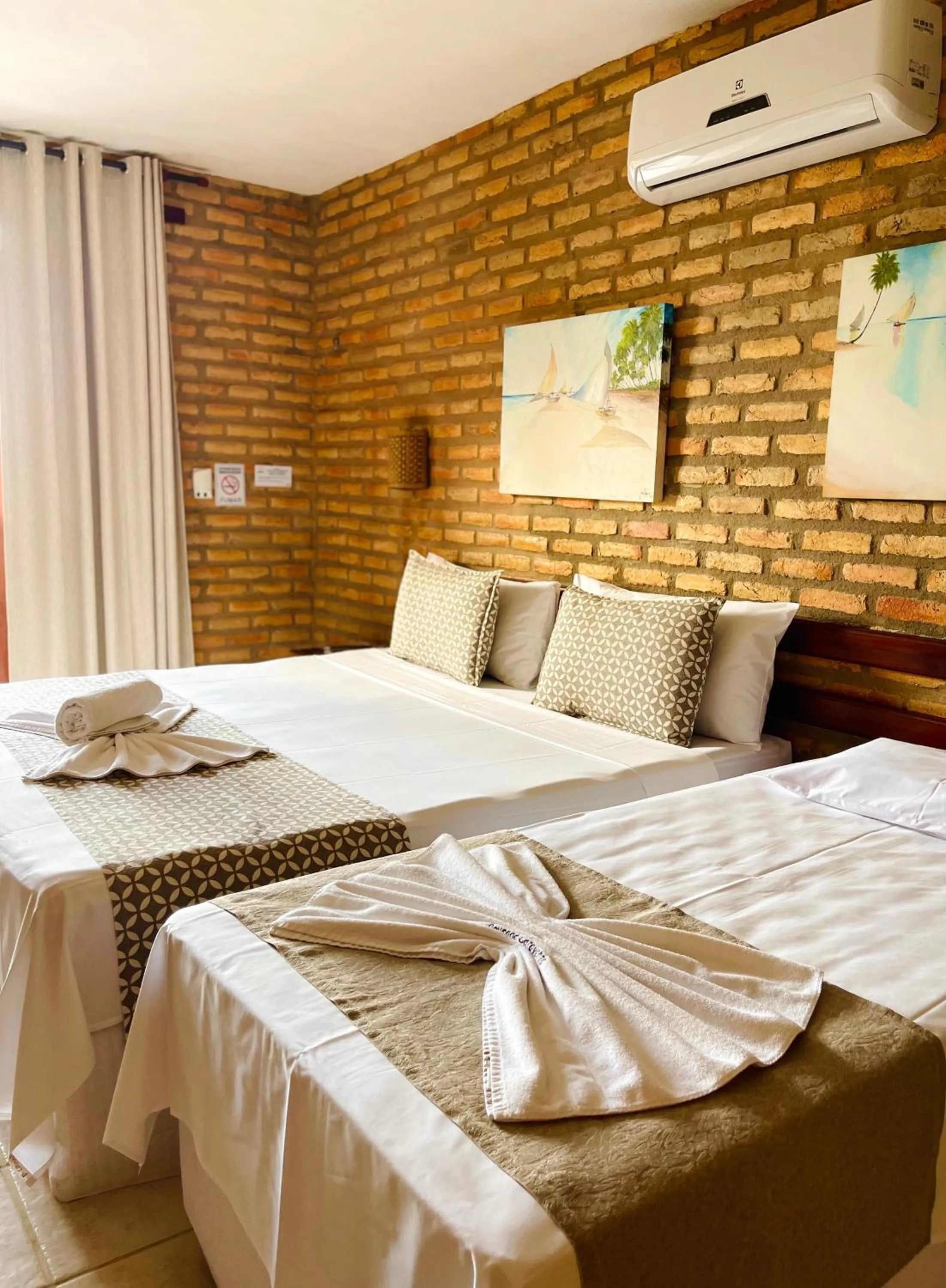 Bed in Pousada Catavento