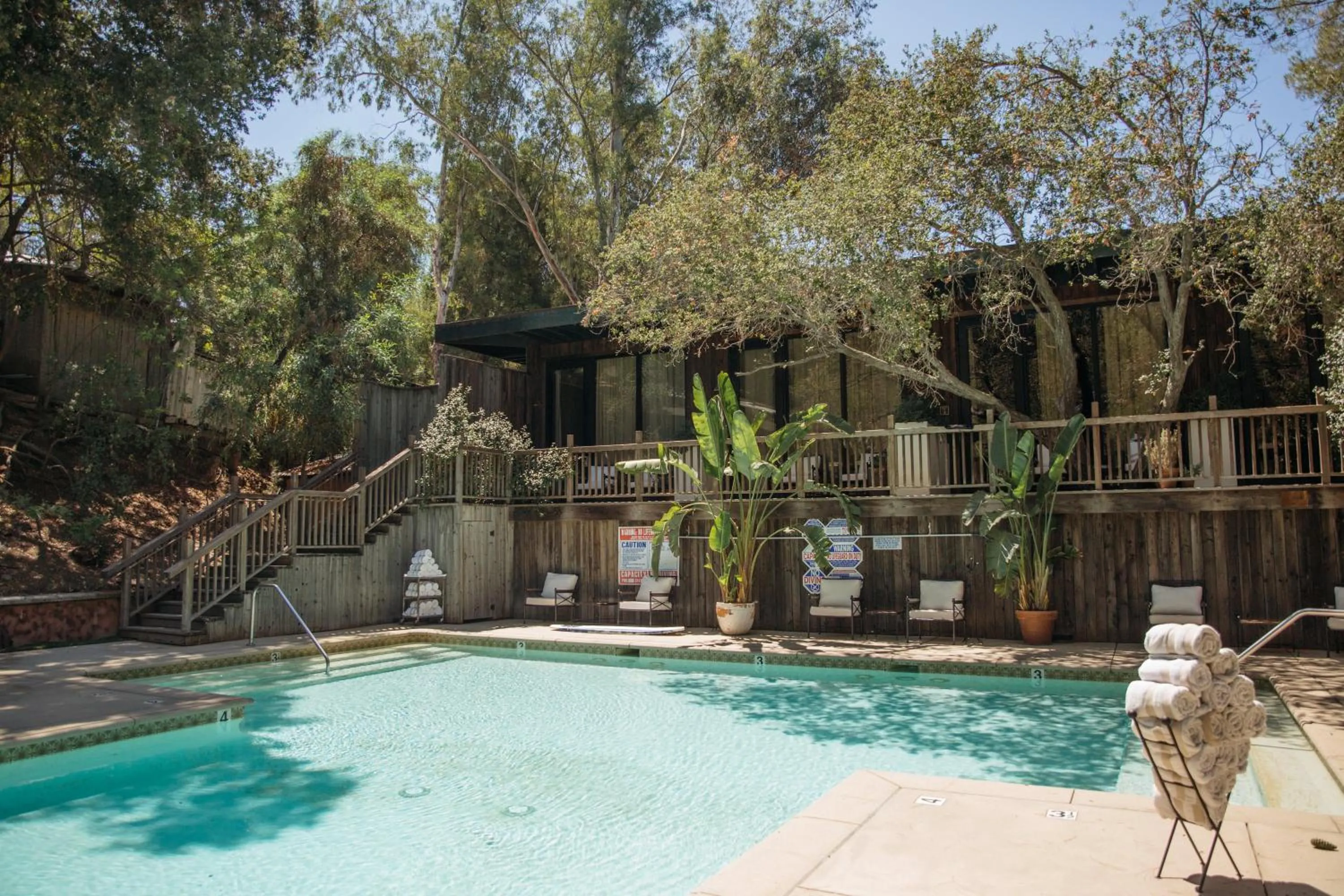 Pool view in Calamigos Guest Ranch and Beach Club