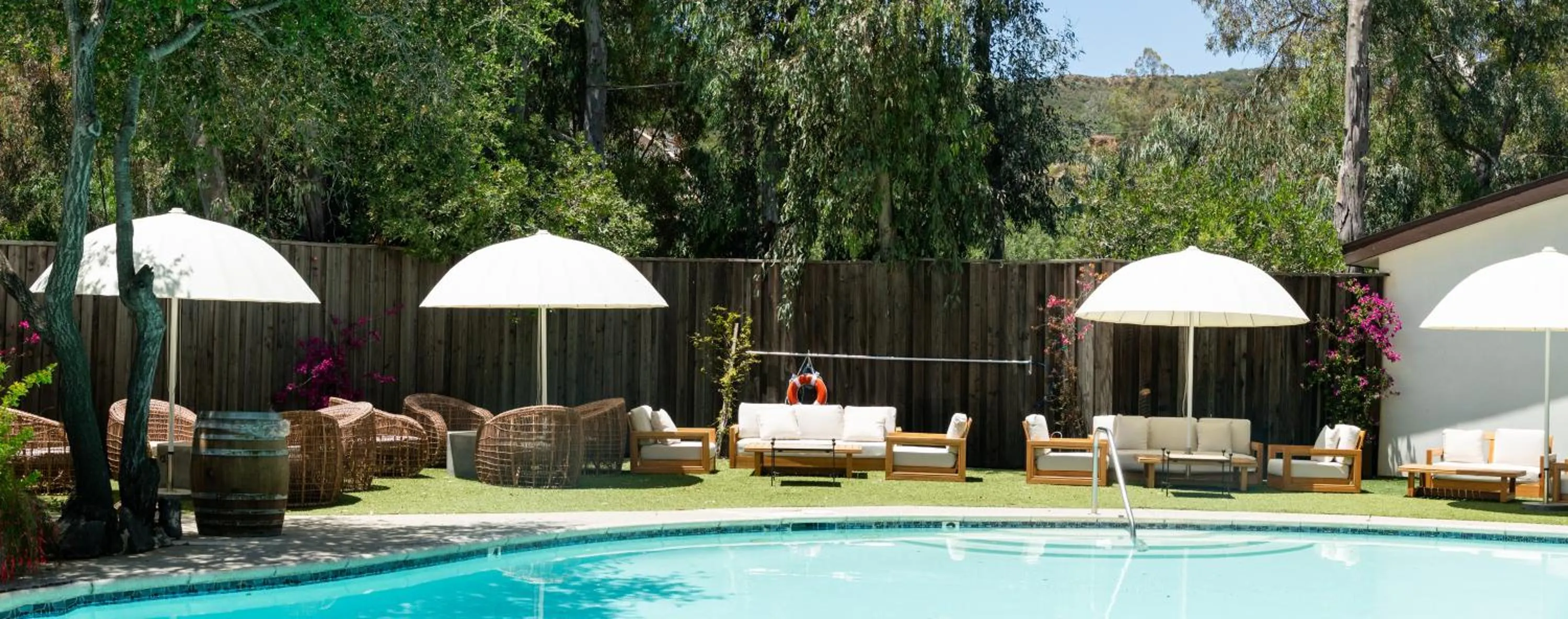 Pool view in Calamigos Guest Ranch and Beach Club