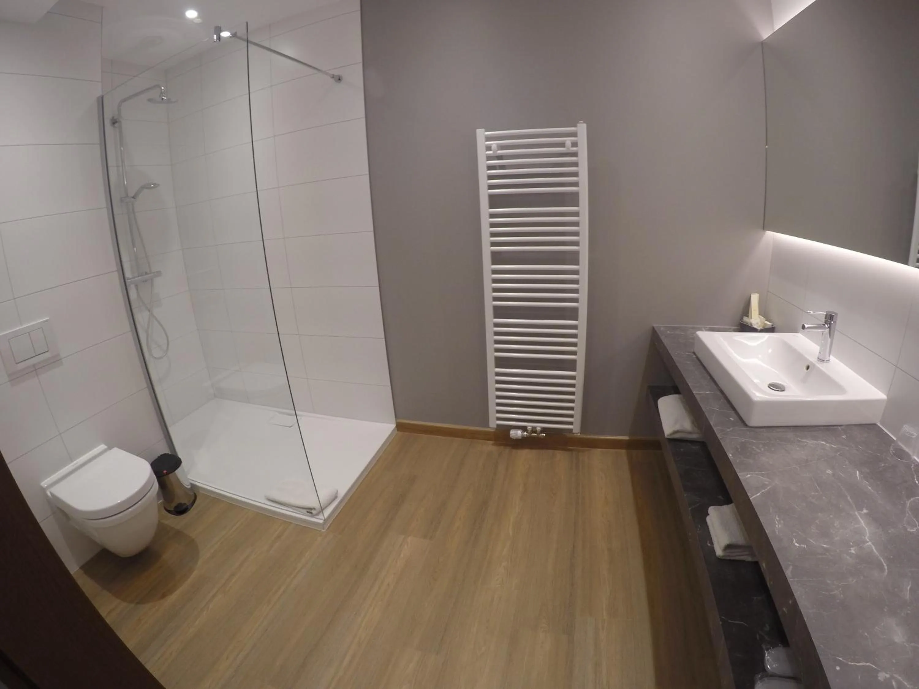 Shower in Logis Hôtel Acacia