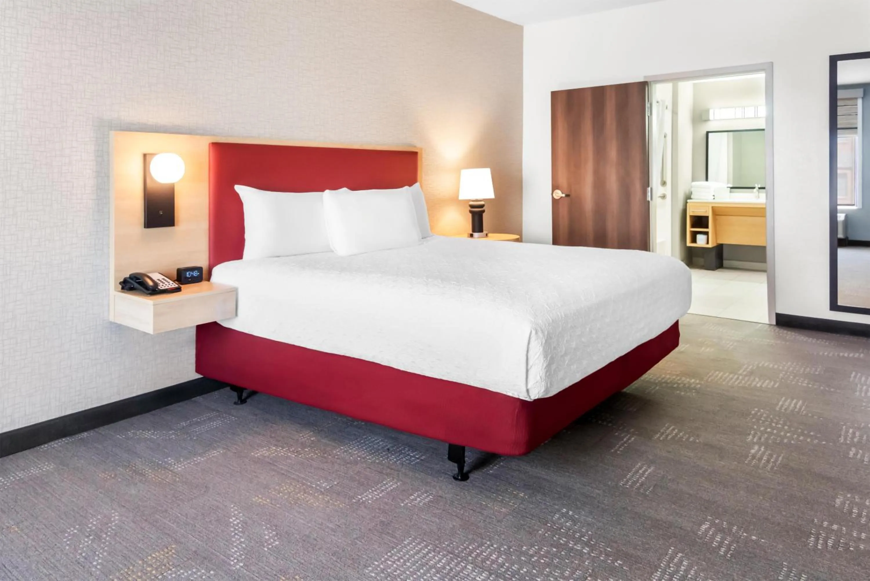 Bed in Home2 Suites By Hilton Dallas Grand Prairie