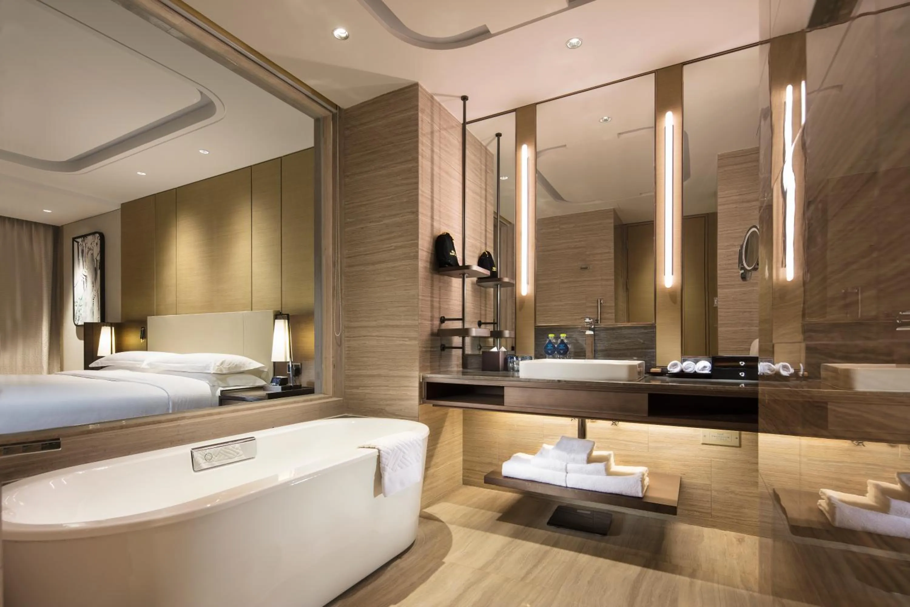 Bed in Hilton Jinan South Hotel & Residences
