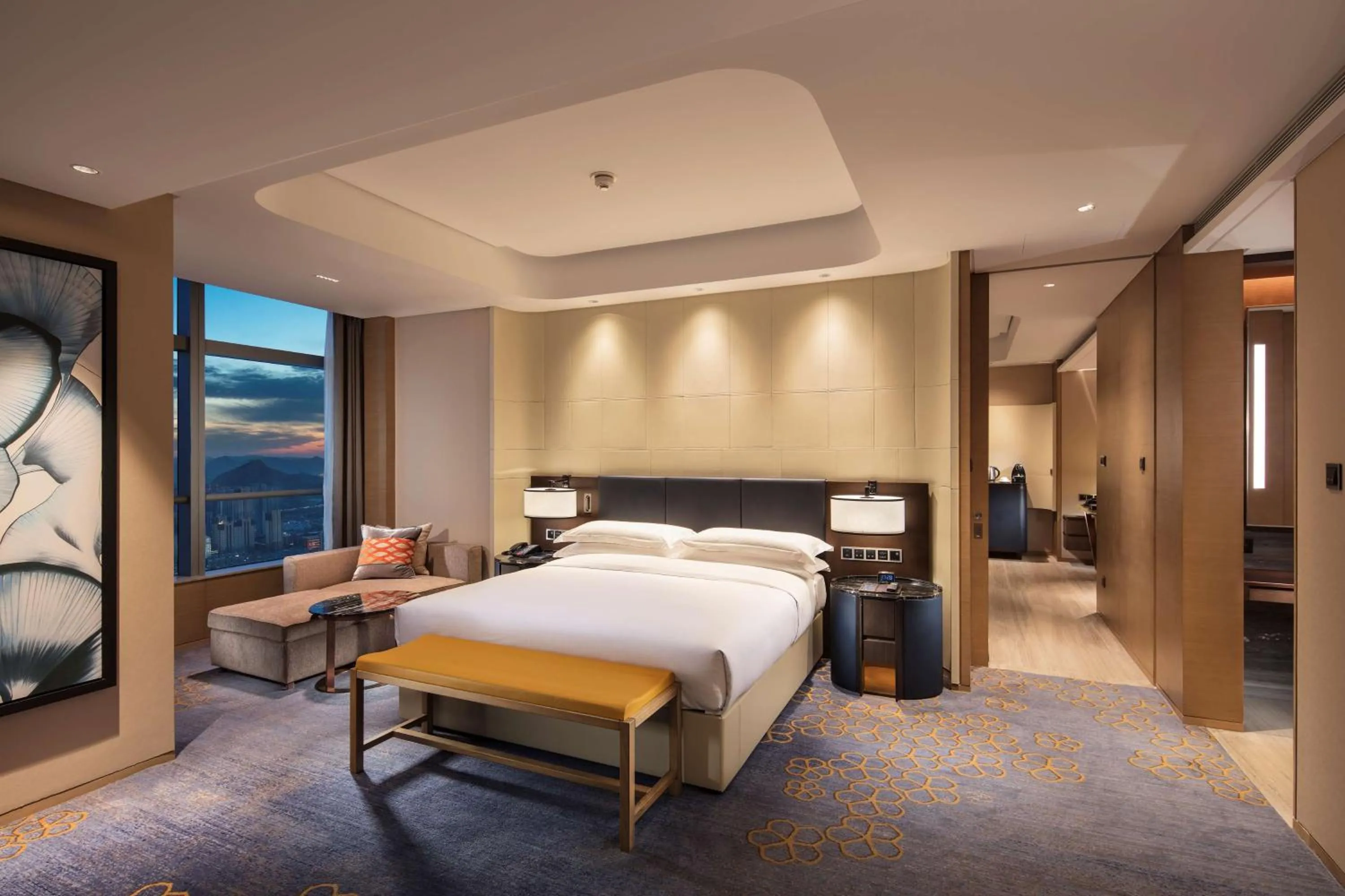 View (from property/room), Bed in Hilton Jinan South Hotel & Residences