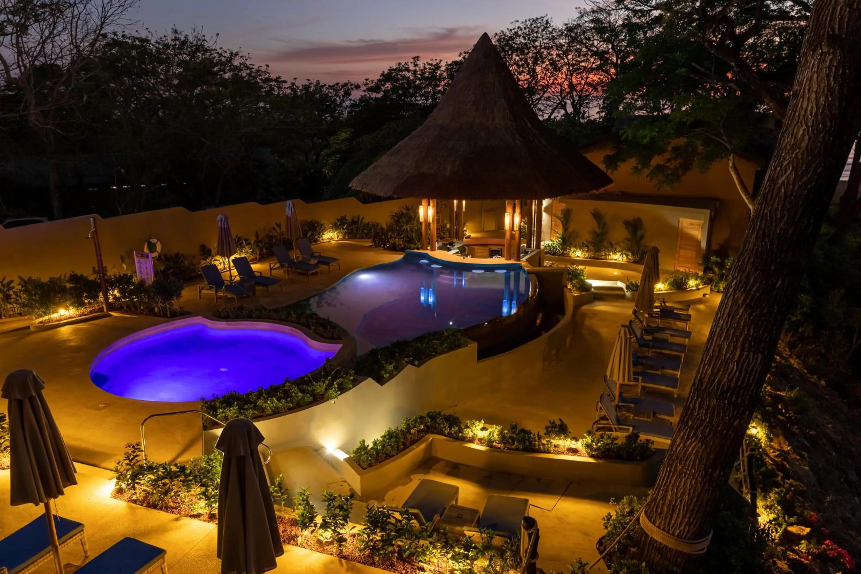 Pool view in Hotel Boutique Lagarta Lodge
