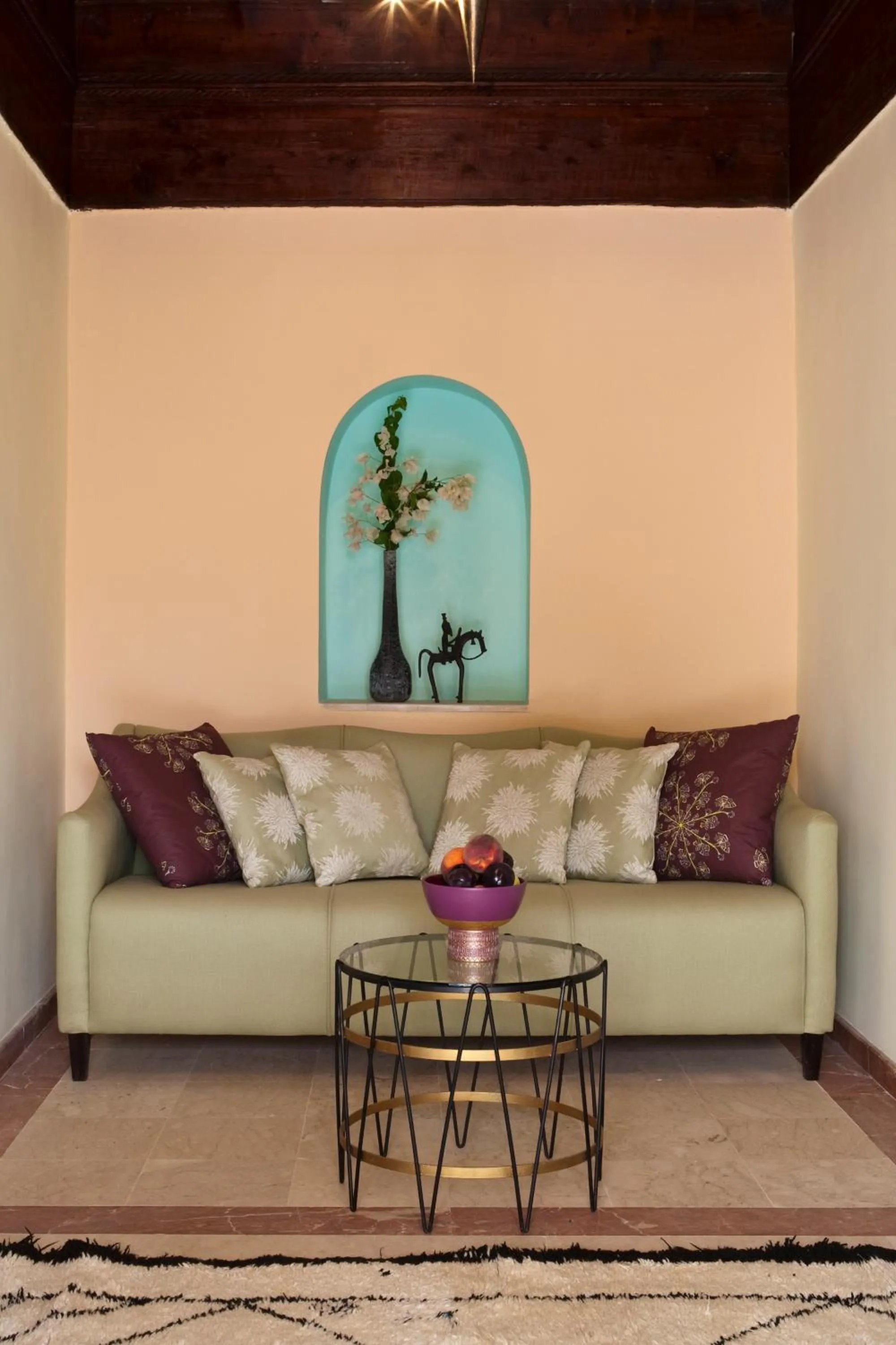 Seating area in Riad Siwan
