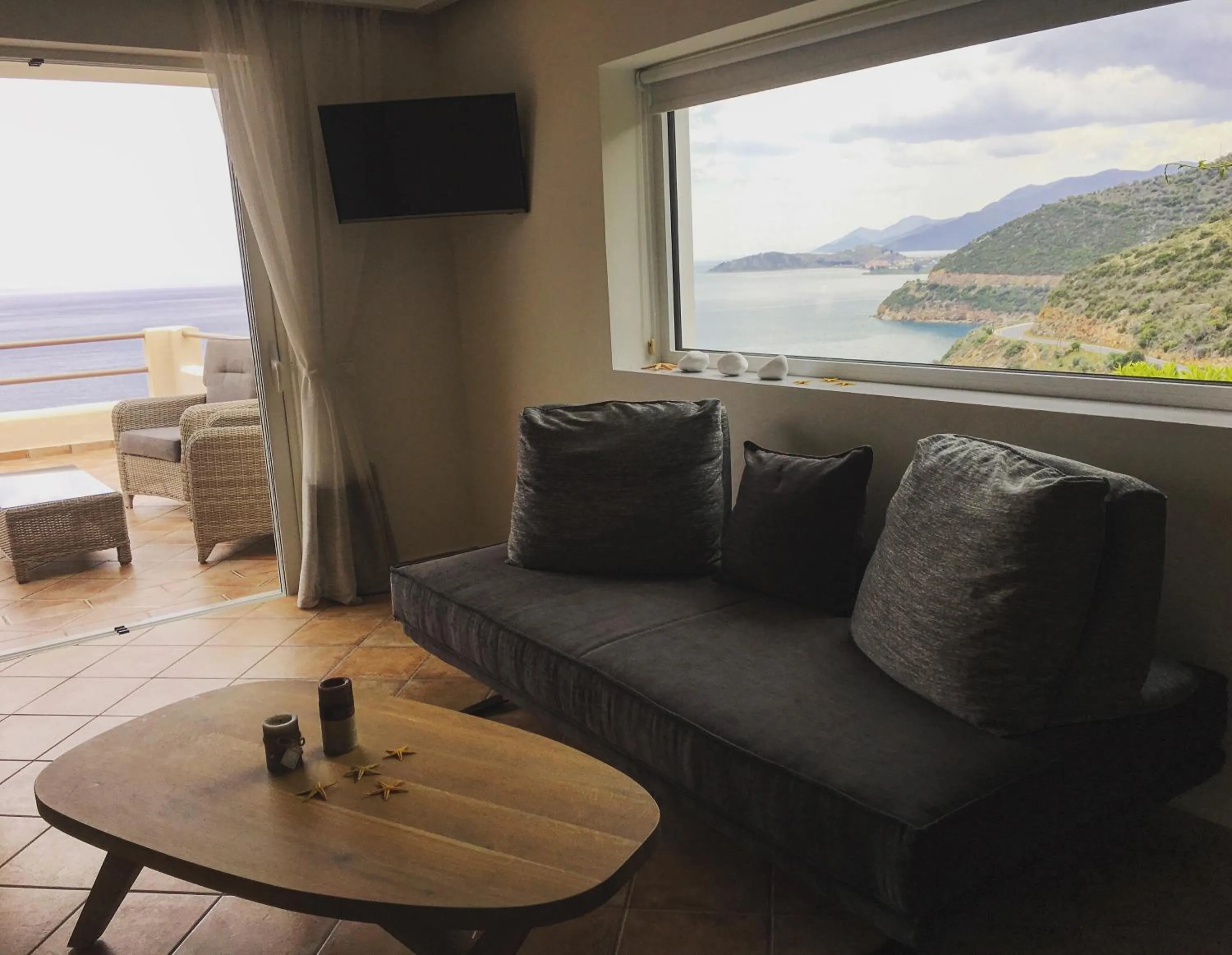 Living room in Blue Horizon Suites