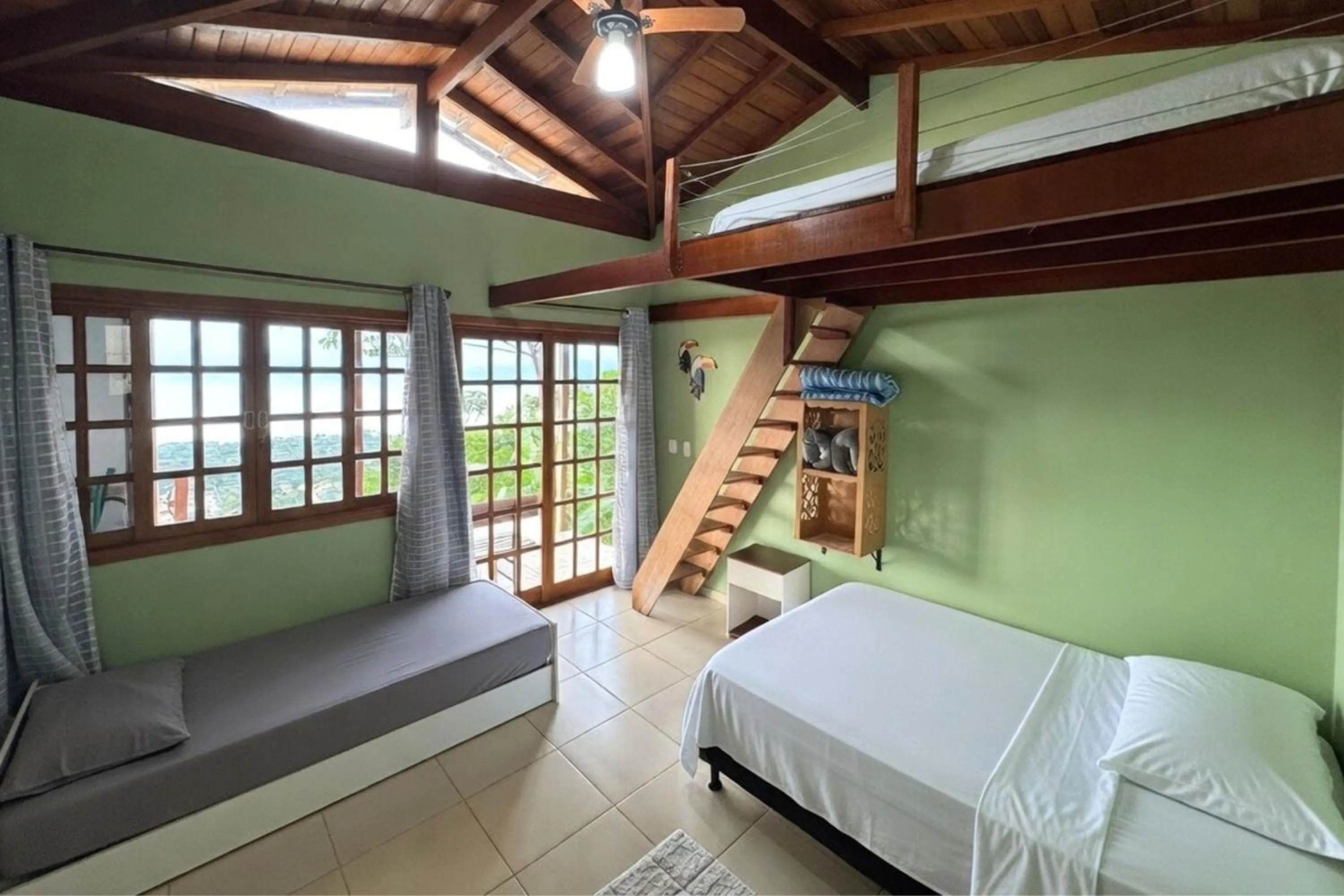 Bed in Pousada Mirante Ilhabela