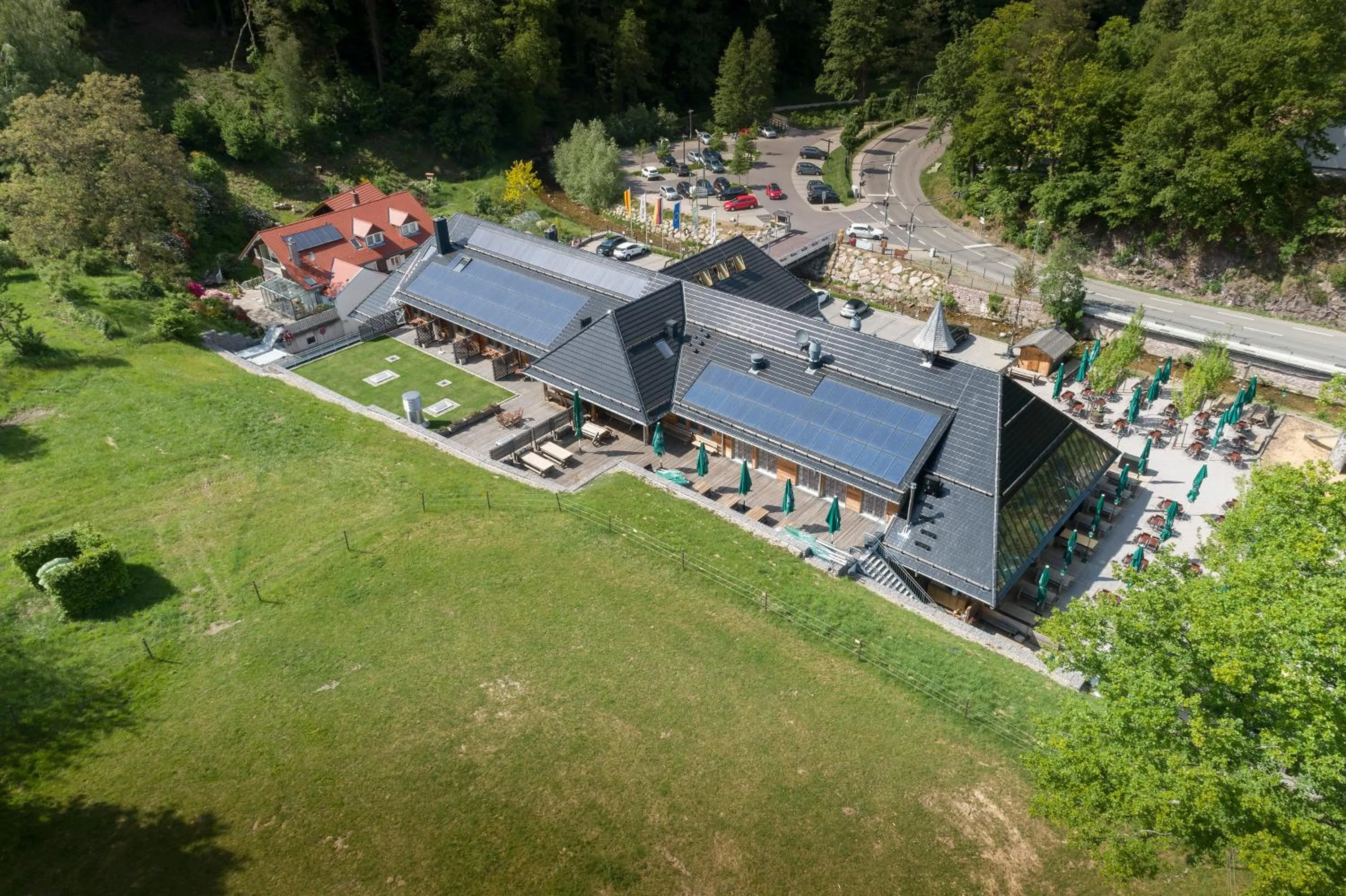 Bird's eye view in Gästehaus der Geroldsauer Mühle