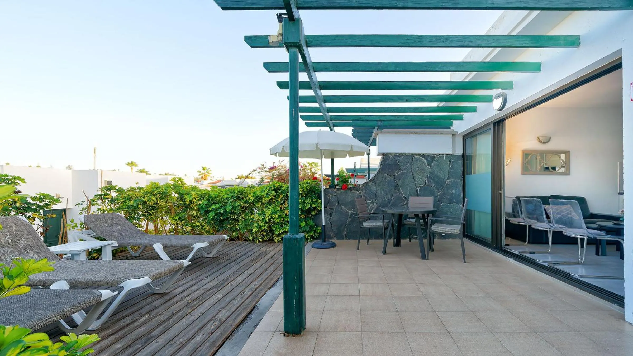 Patio in Maspalomas Lago Canary Sunset