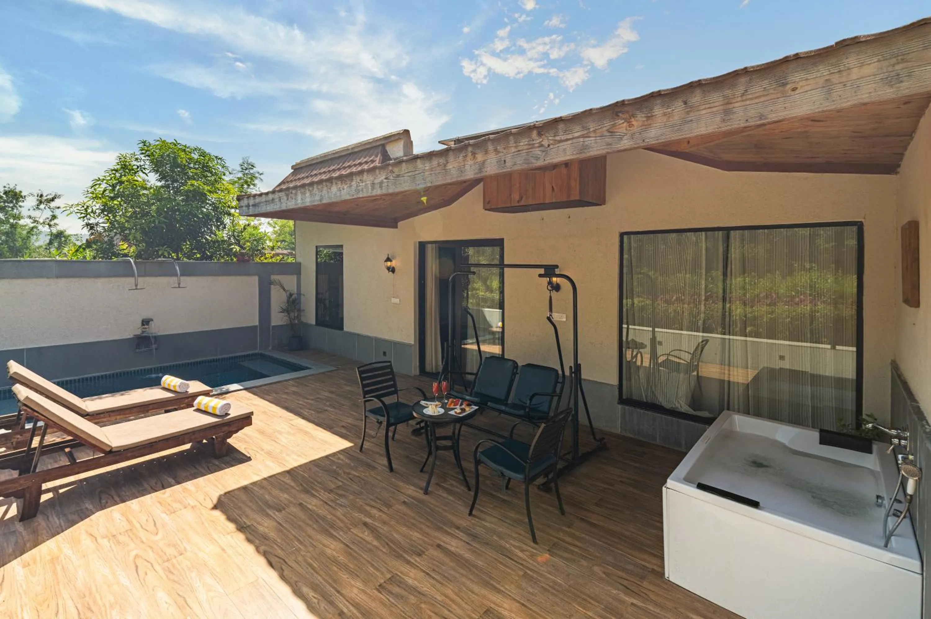 Balcony/Terrace in Anandam - Jacuzzi & Private Pool Villas in Udaipur