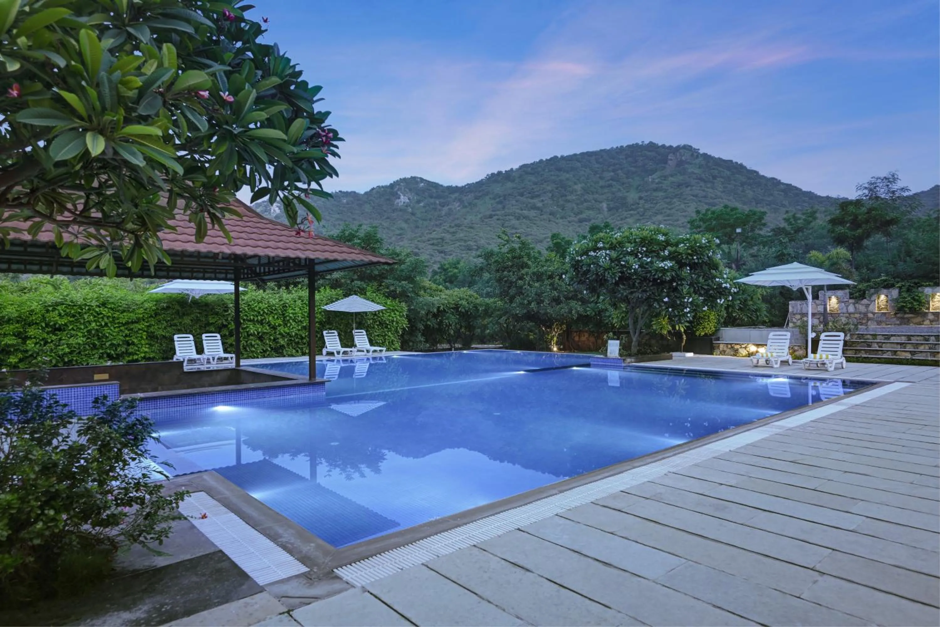 Pool view in Anandam - Jacuzzi & Private Pool Villas in Udaipur
