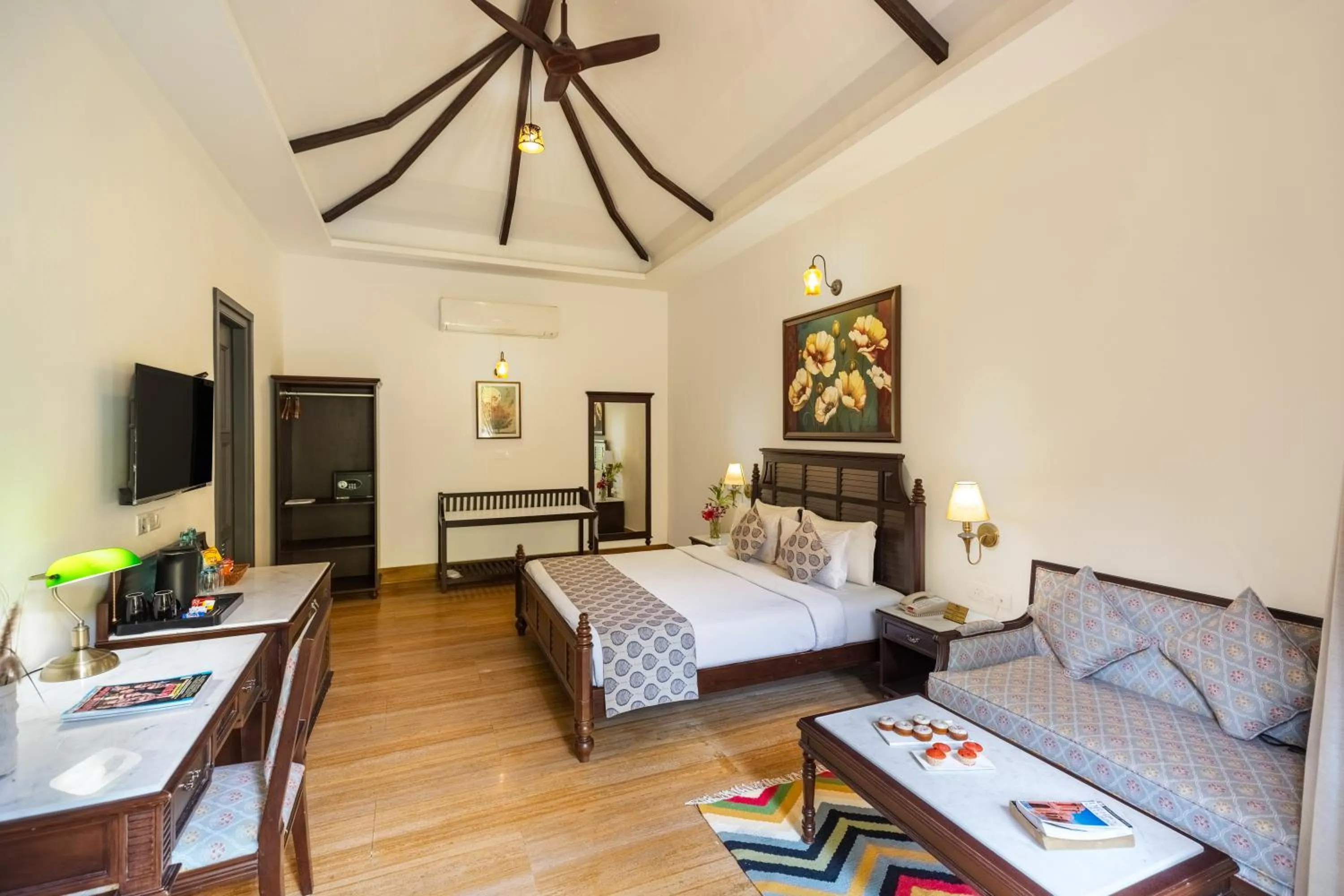 Bedroom, Bed in Anandam - Jacuzzi & Private Pool Villas in Udaipur