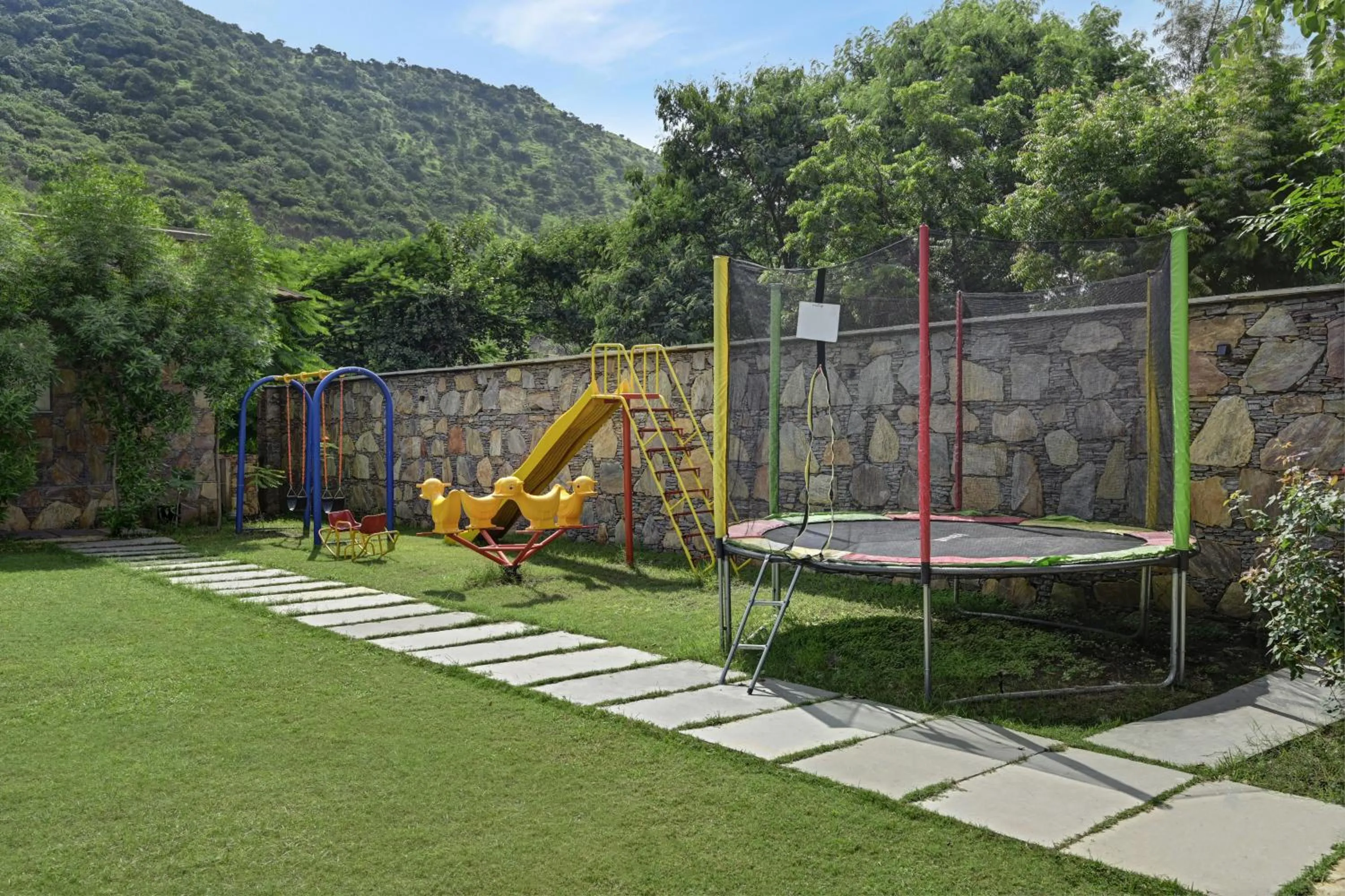 Children play ground in Anandam - Jacuzzi & Private Pool Villas in Udaipur