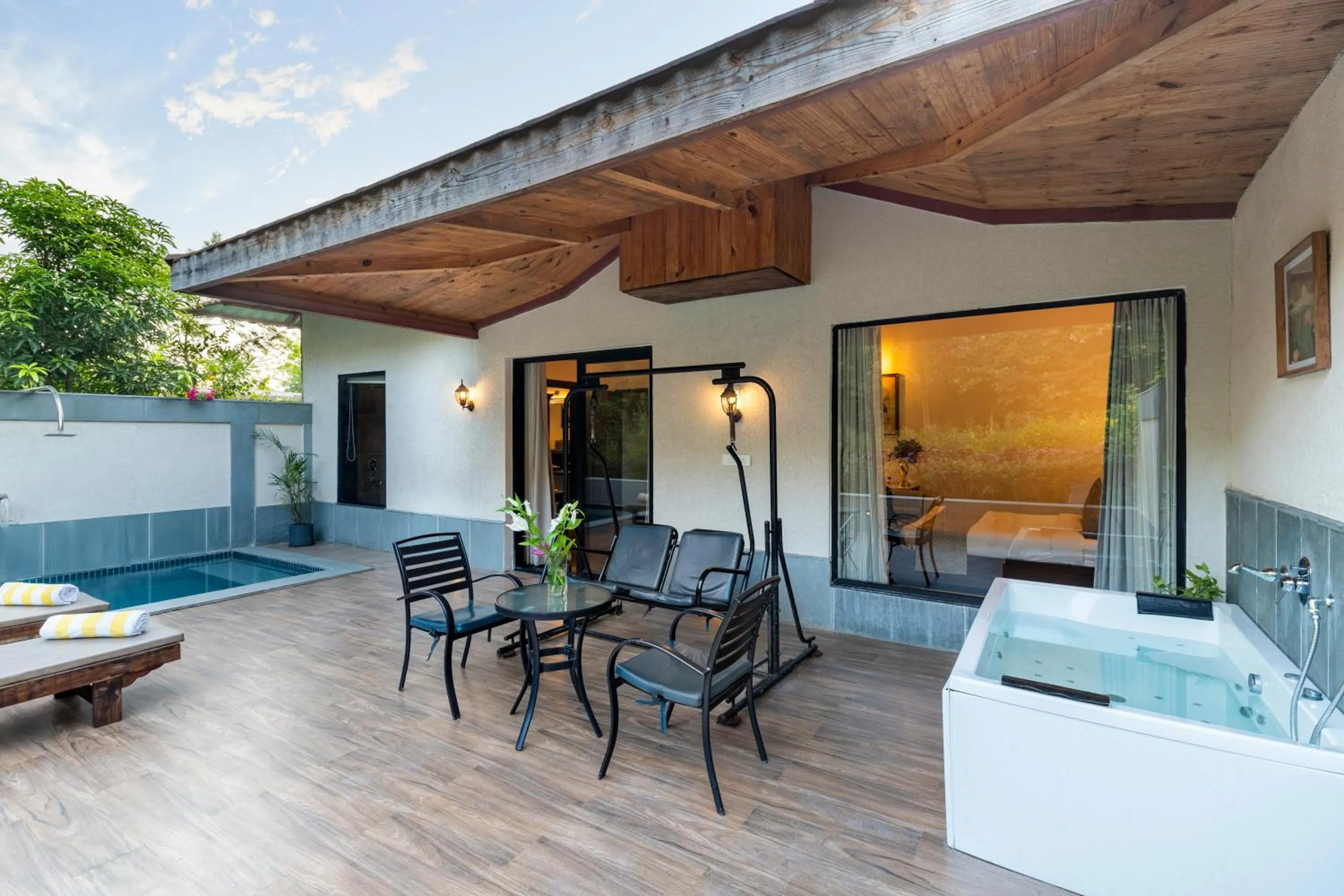 Balcony/Terrace in Anandam - Jacuzzi & Private Pool Villas in Udaipur