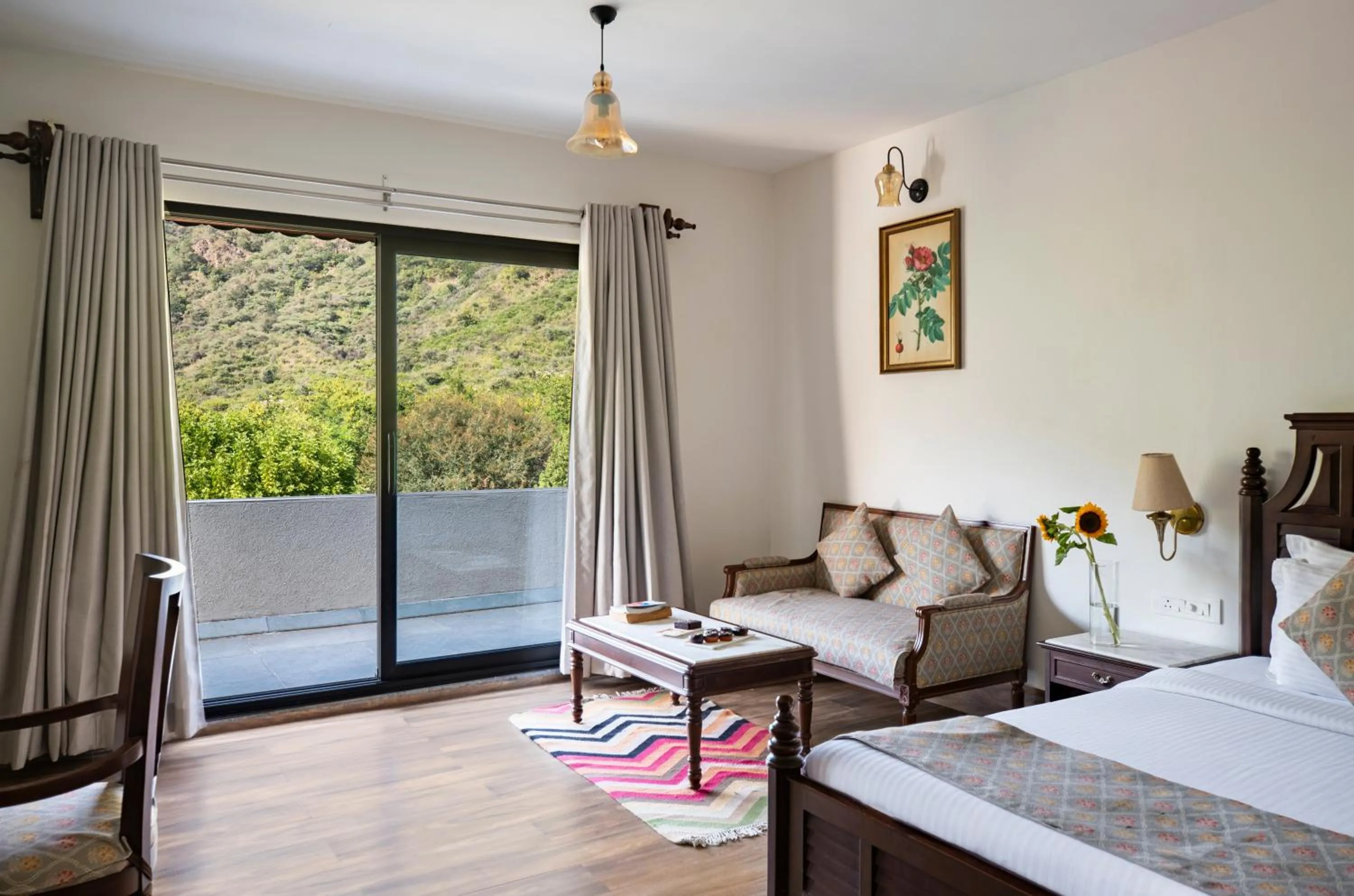 Bedroom, Bed in Anandam - Jacuzzi & Private Pool Villas in Udaipur