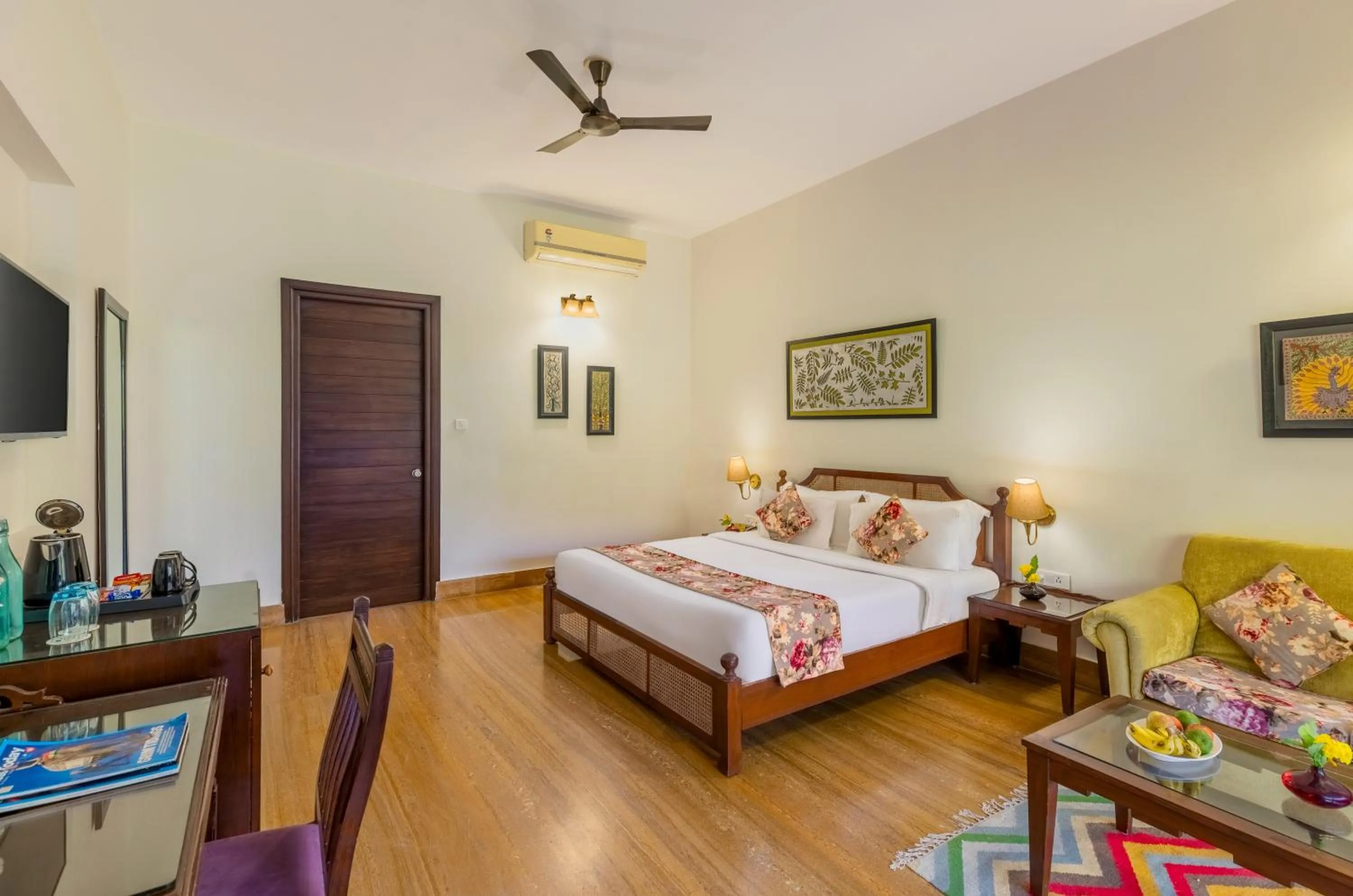 Bedroom, Bed in Anandam - Jacuzzi & Private Pool Villas in Udaipur