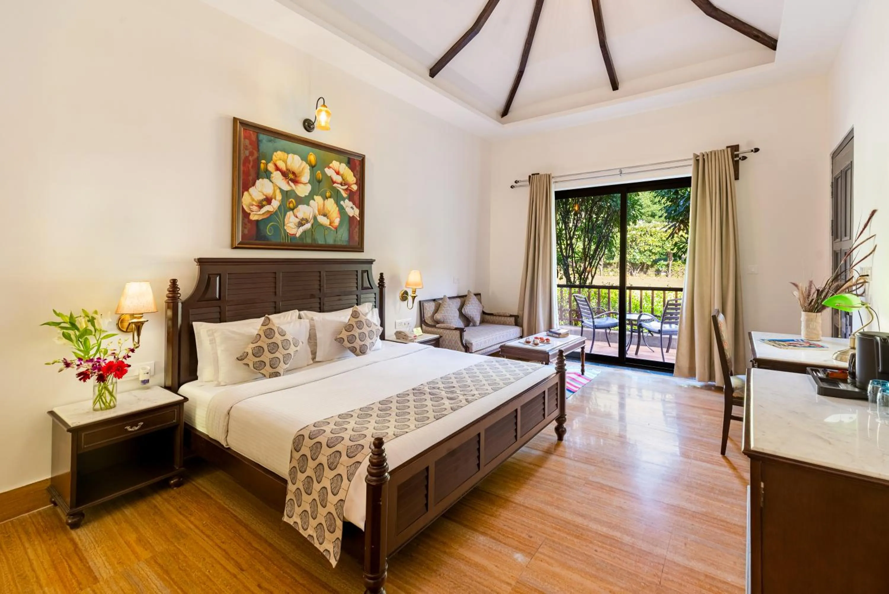 Bedroom, Bed in Anandam - Jacuzzi & Private Pool Villas in Udaipur