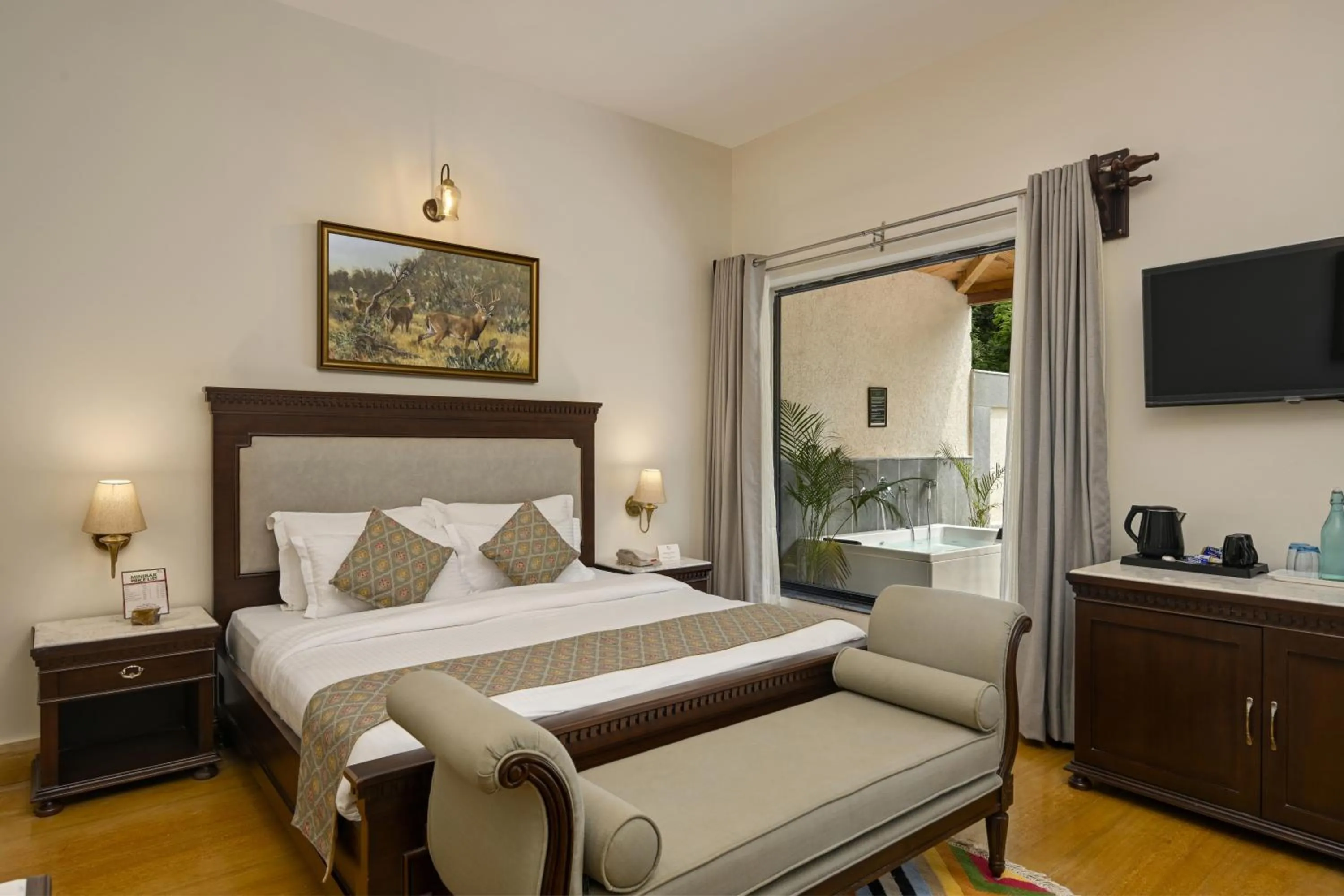 Bedroom, Bed in Anandam - Jacuzzi & Private Pool Villas in Udaipur