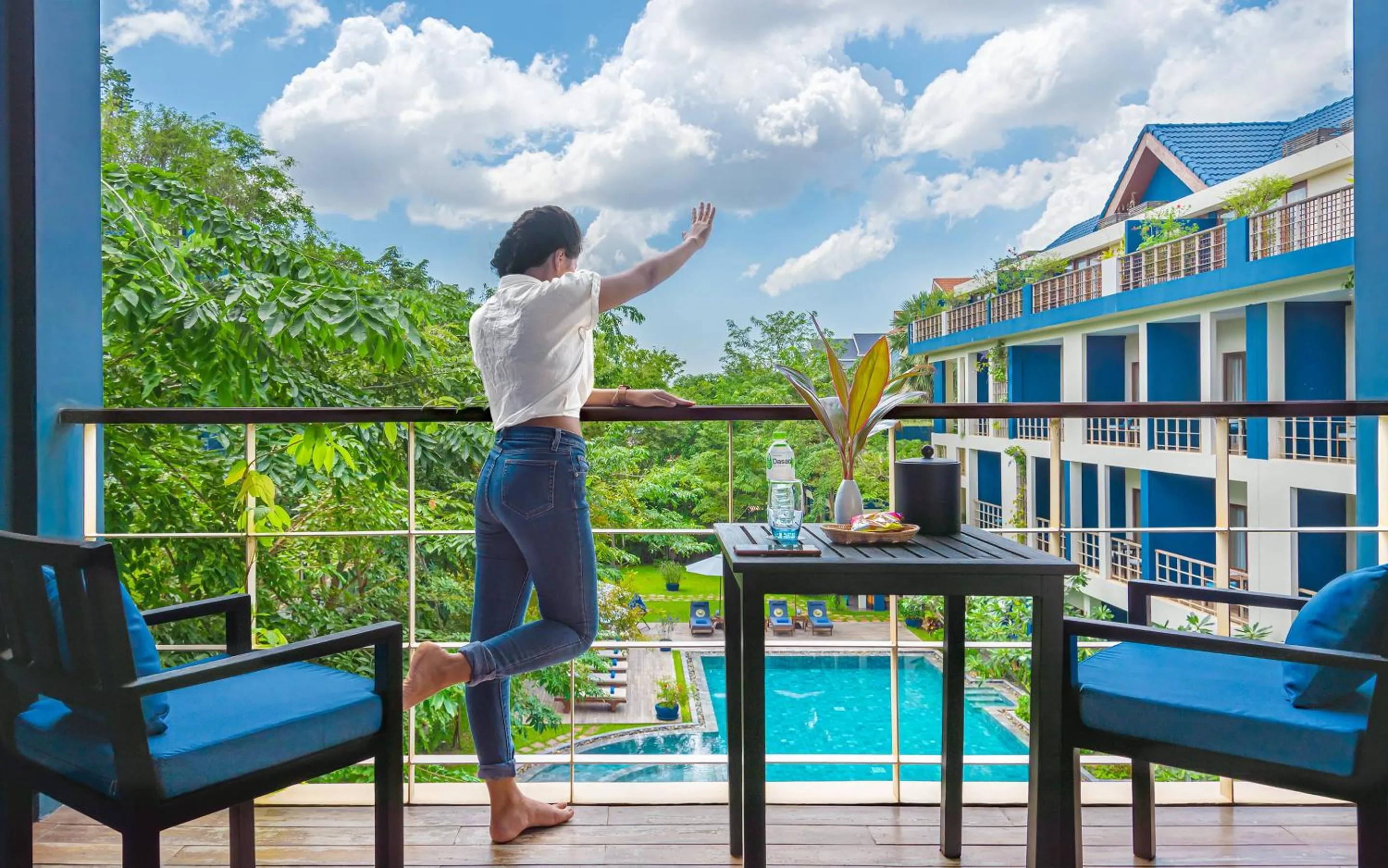 Pool view in Sakmut Boutique Hotel