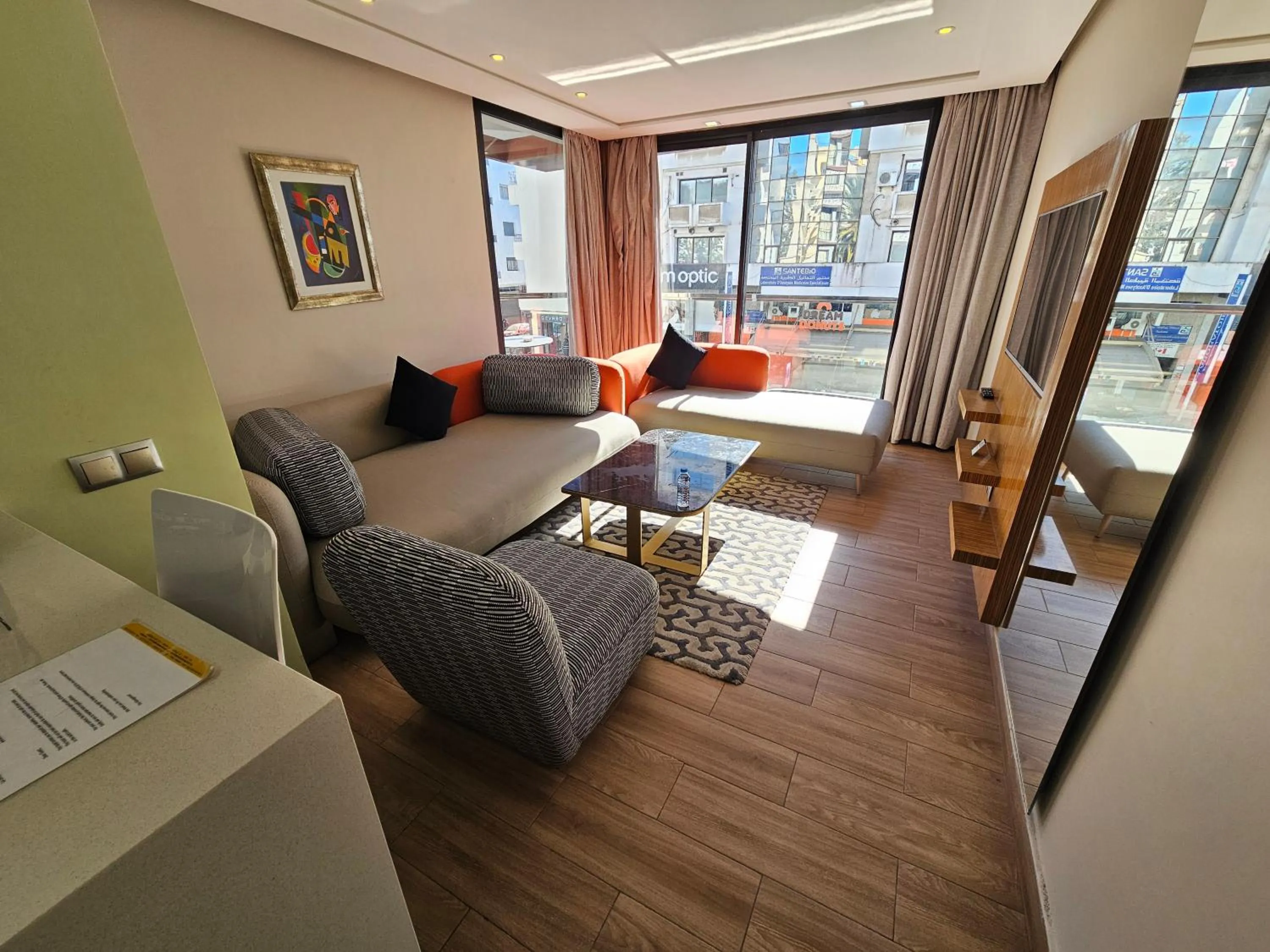 Living room in DownTown Hotel Maârif Casablanca By TSA