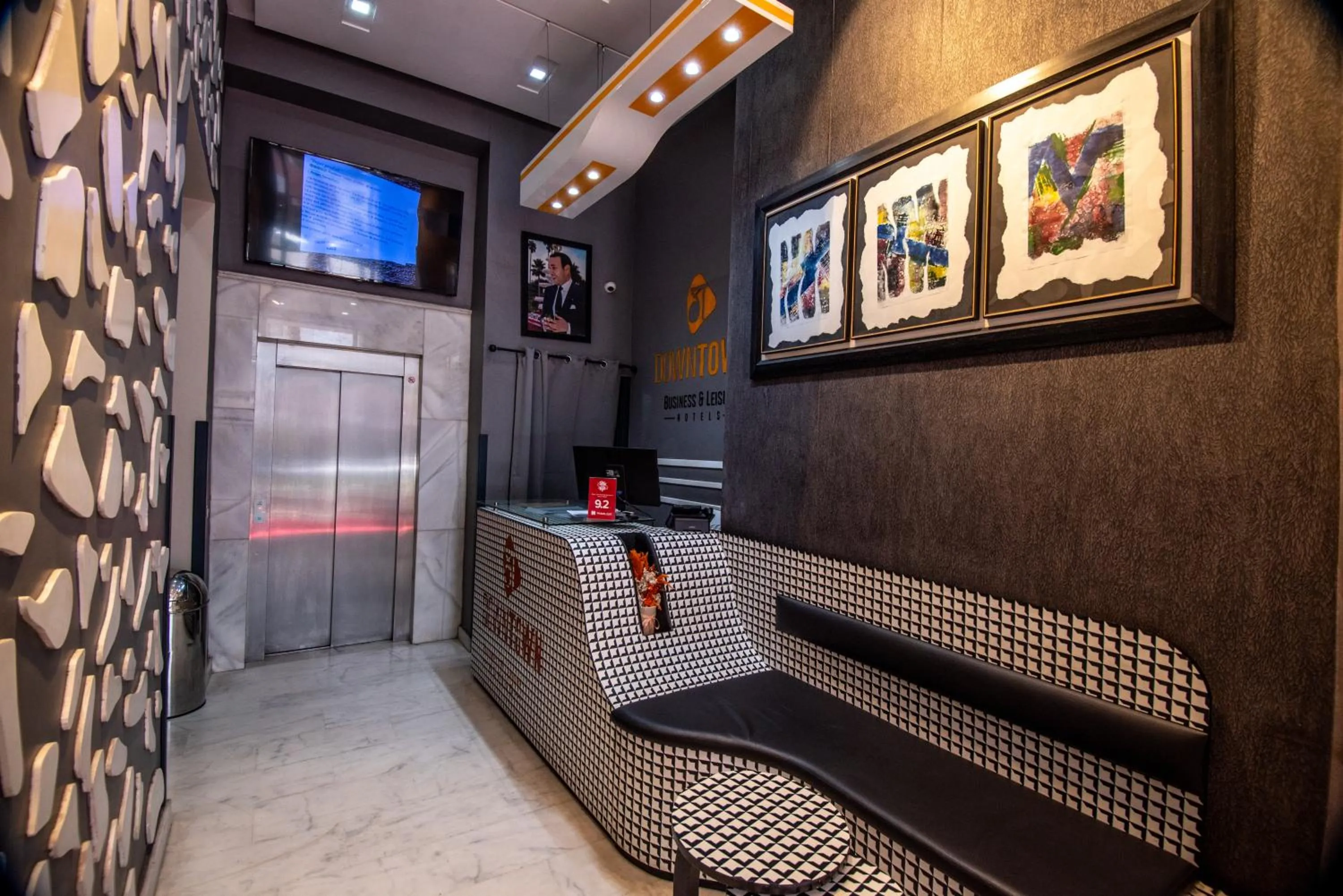 Lobby or reception in DownTown Hotel Maârif Casablanca By TSA