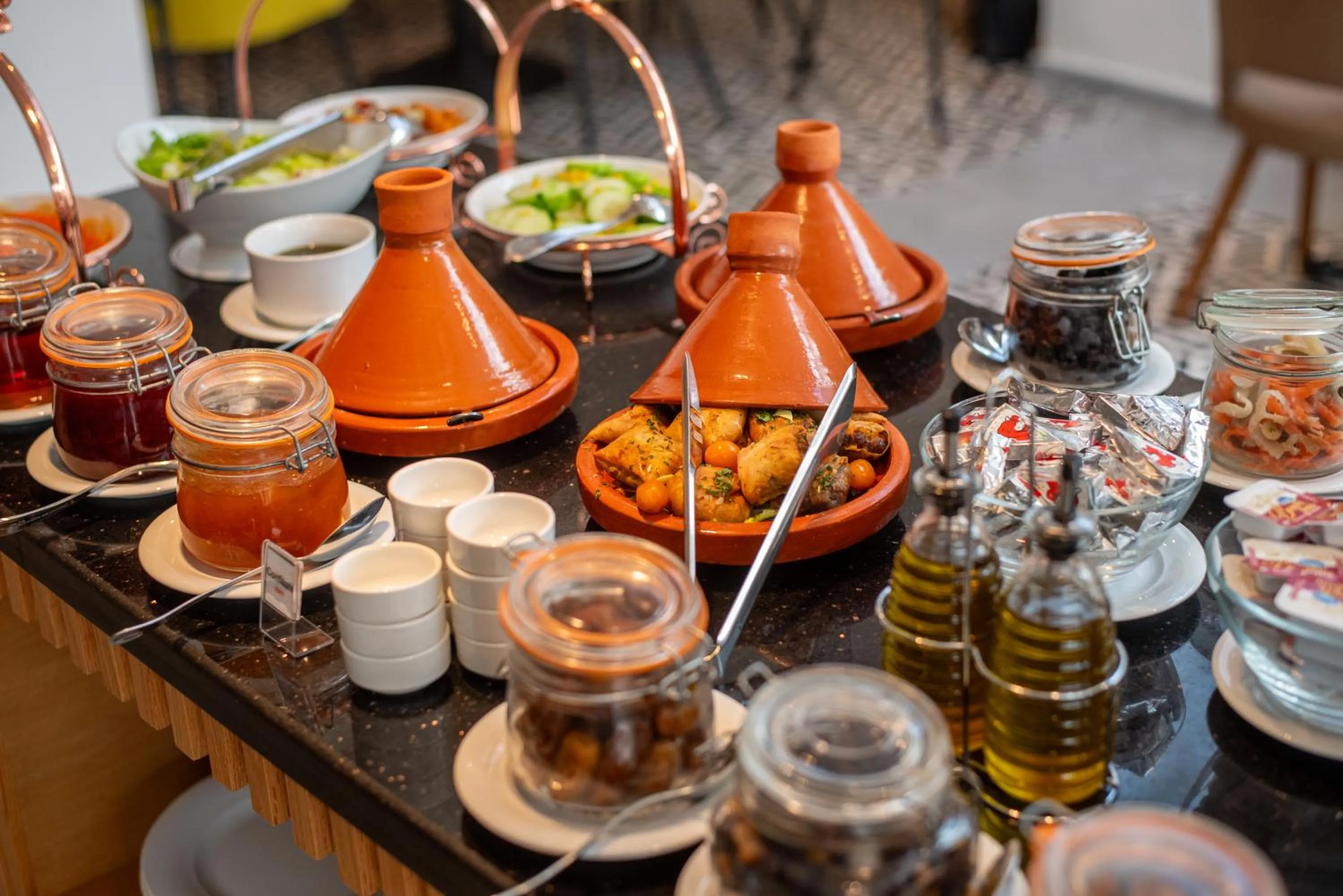Buffet breakfast in DownTown Hotel Maârif Casablanca By TSA