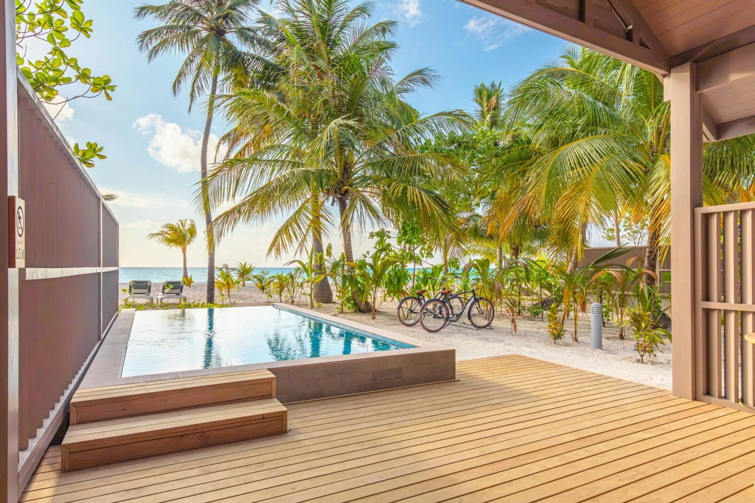 Patio in Meeru Maldives Resort Island