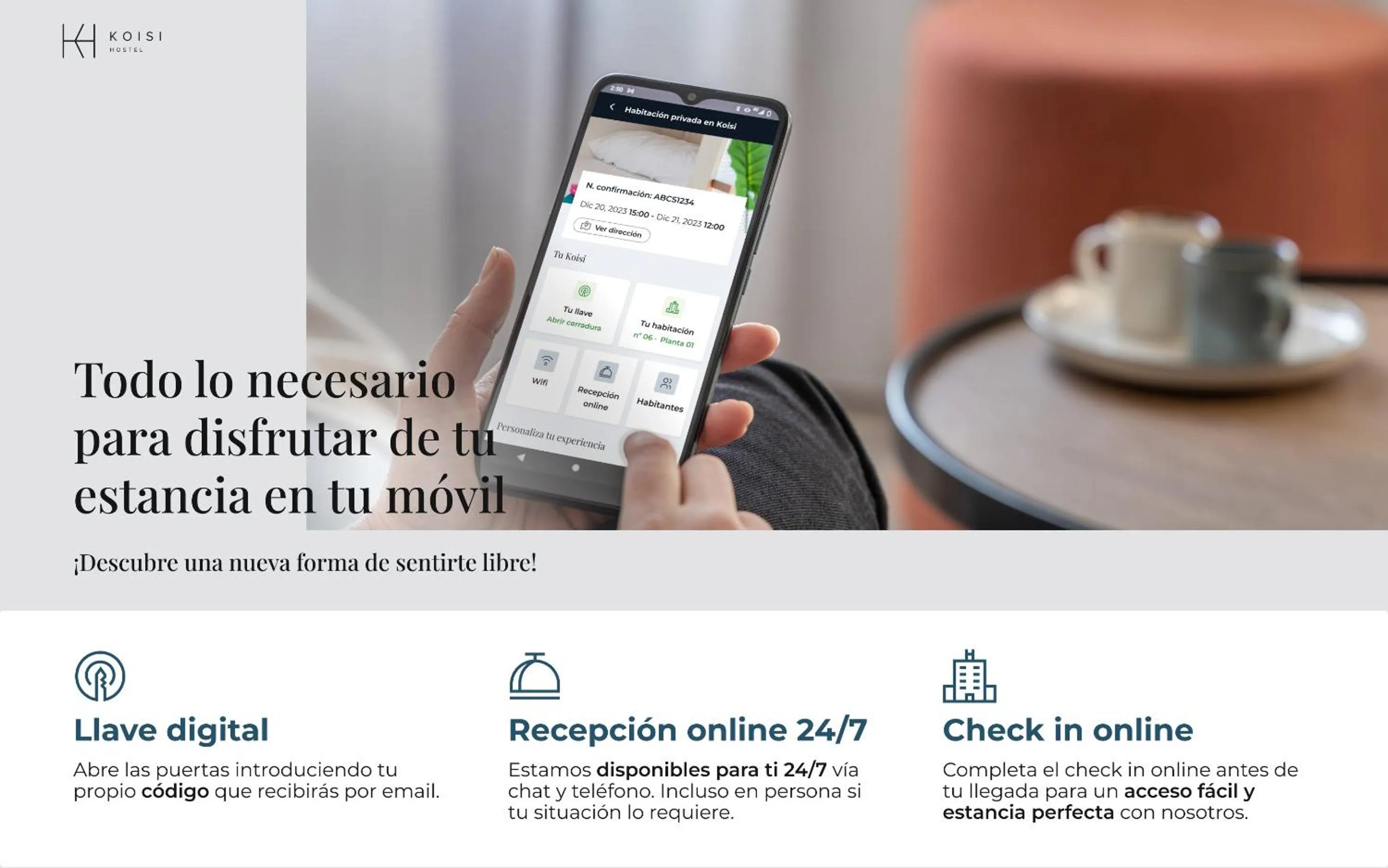 Text overlay in Koisi Hostel