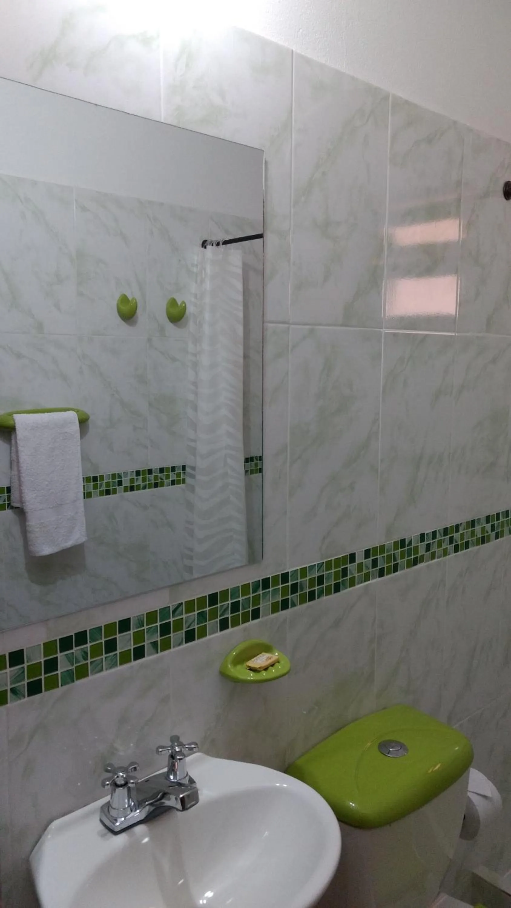 Shower in Apartahotel La Gran Familia