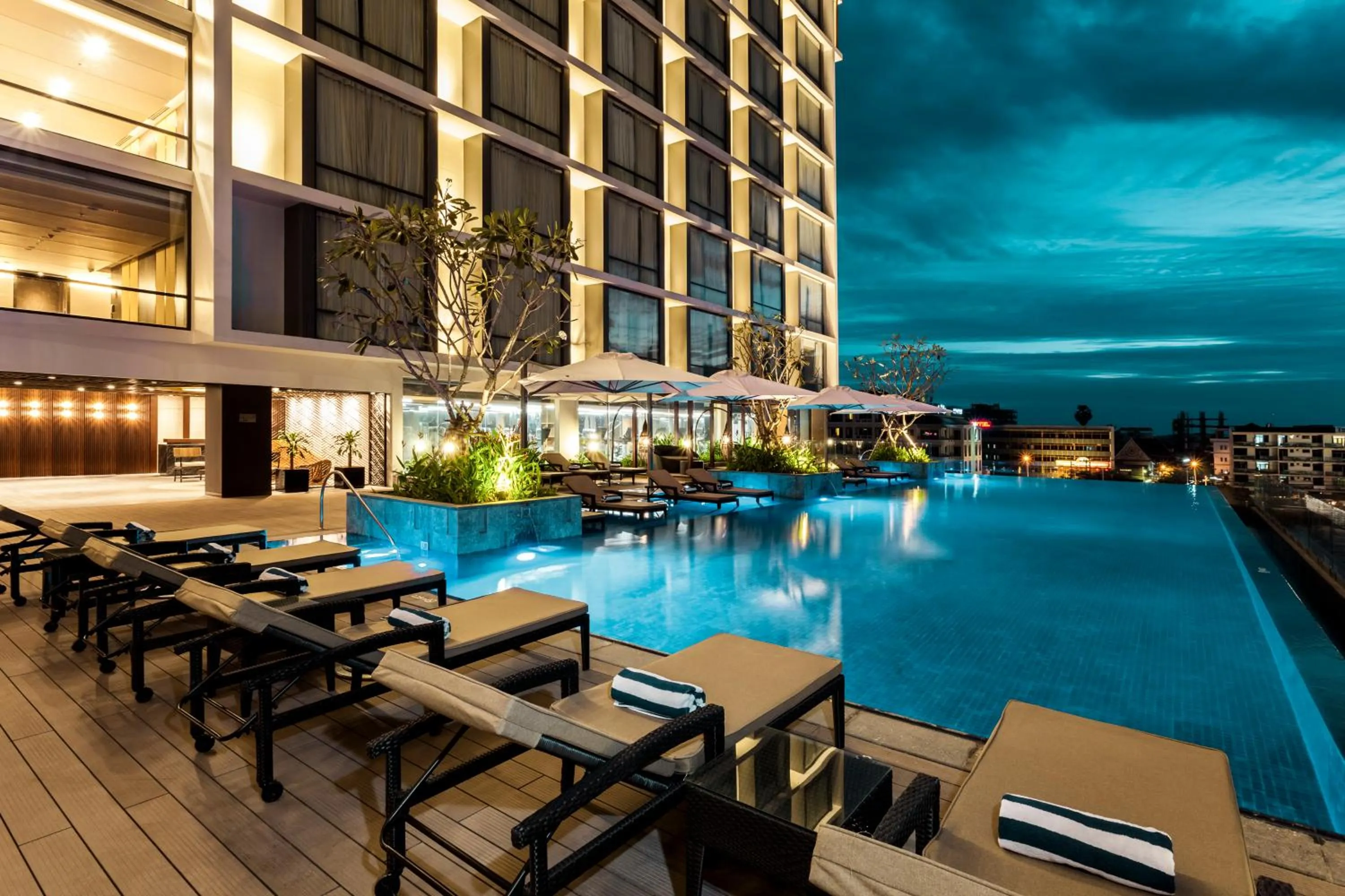 Swimming pool in Crowne Plaza Vientiane by IHG