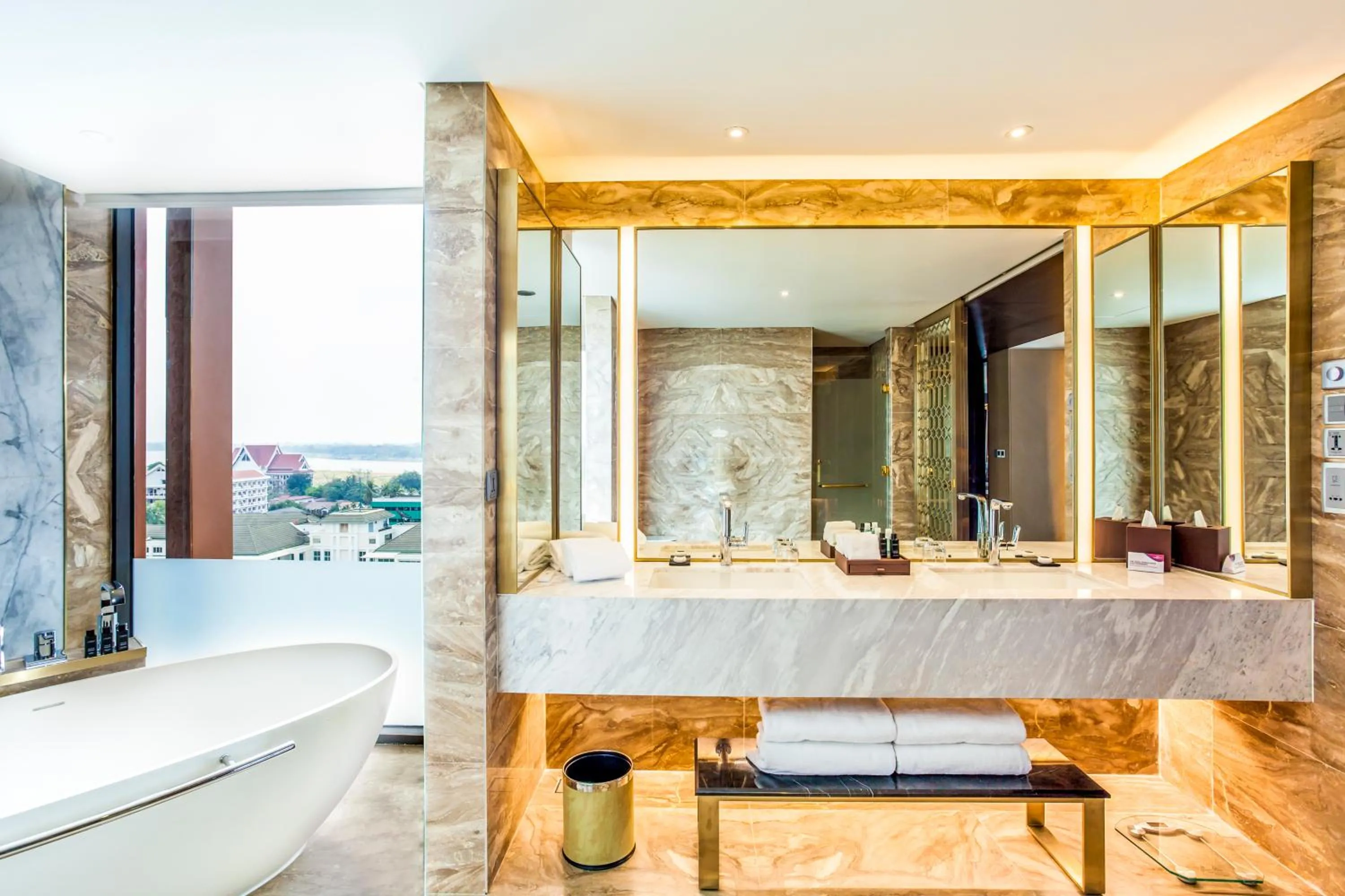 Bathroom in Crowne Plaza Vientiane by IHG