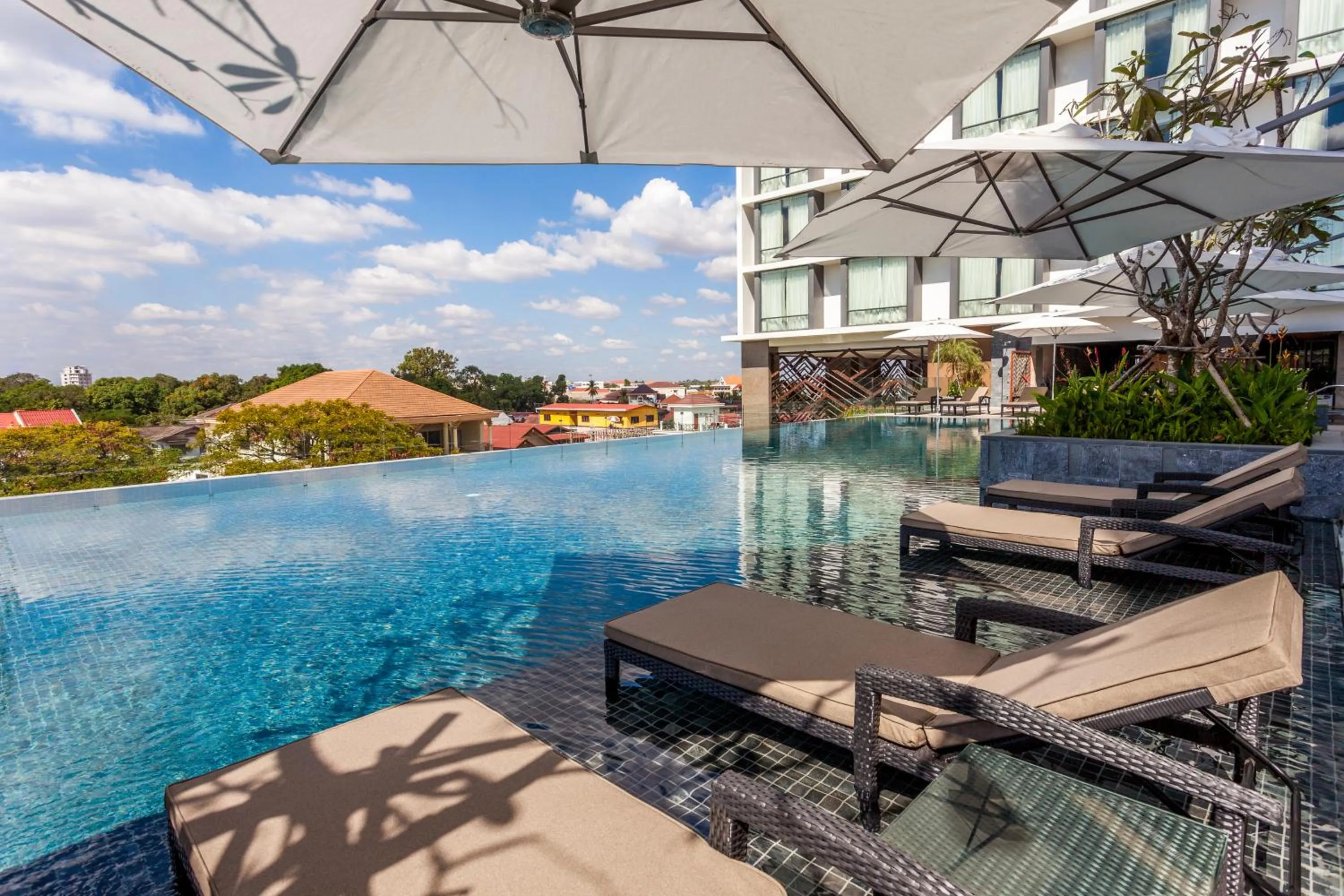Swimming pool in Crowne Plaza Vientiane by IHG