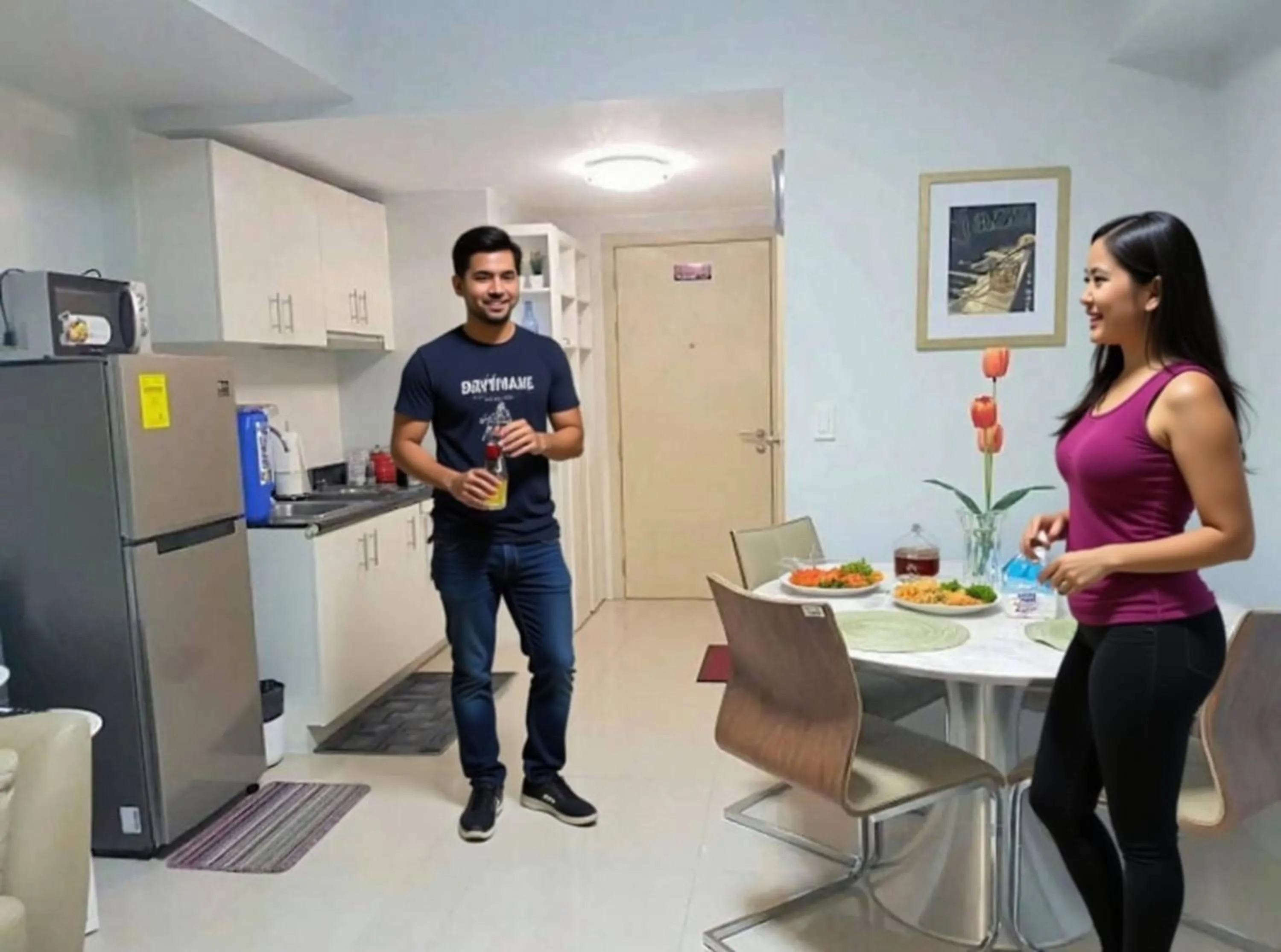 Kitchen or kitchenette in All At Jazz - Makati Serviced Apartments