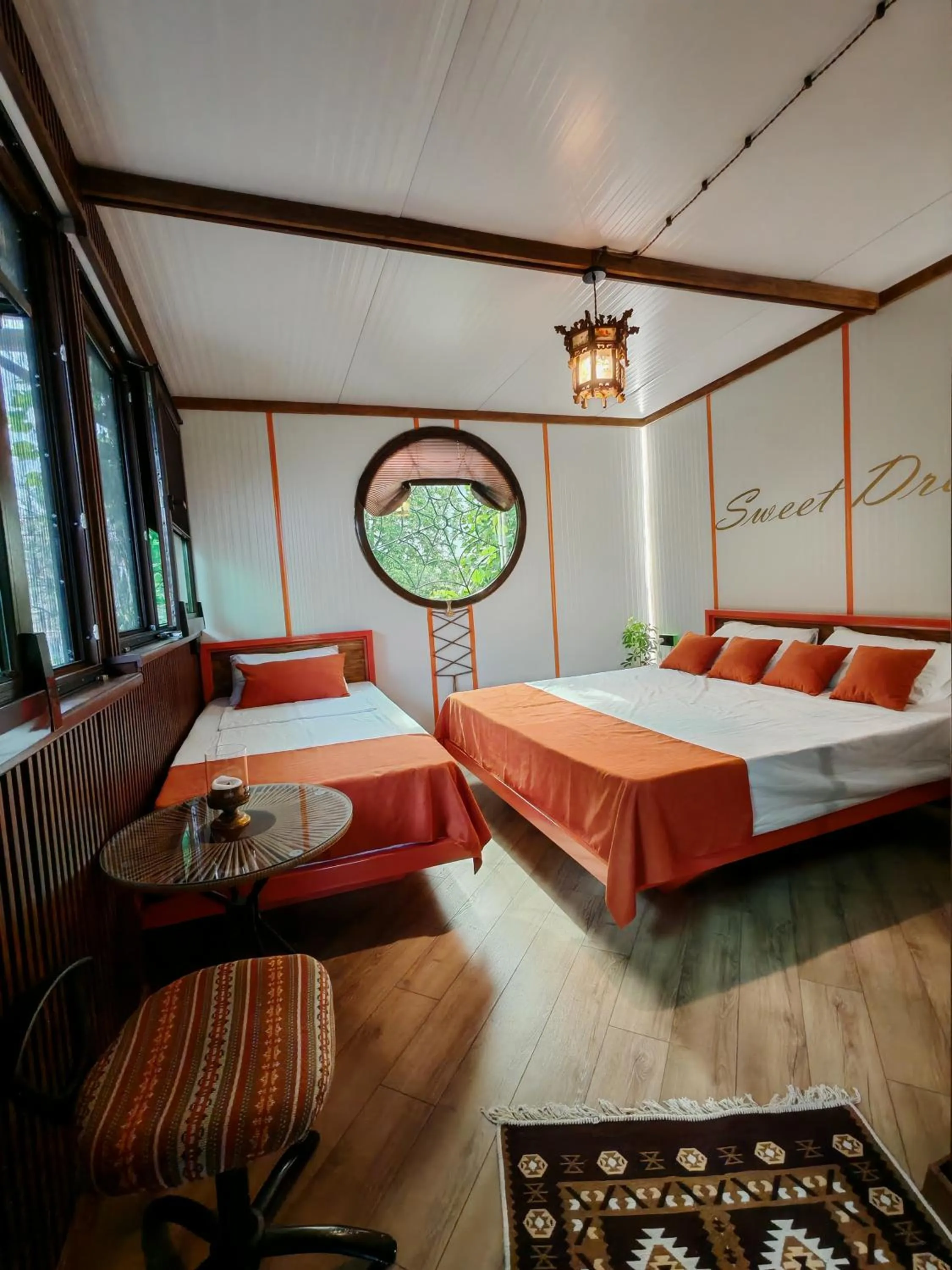 Bed in Qilimcha's Guesthouse-Art Museum