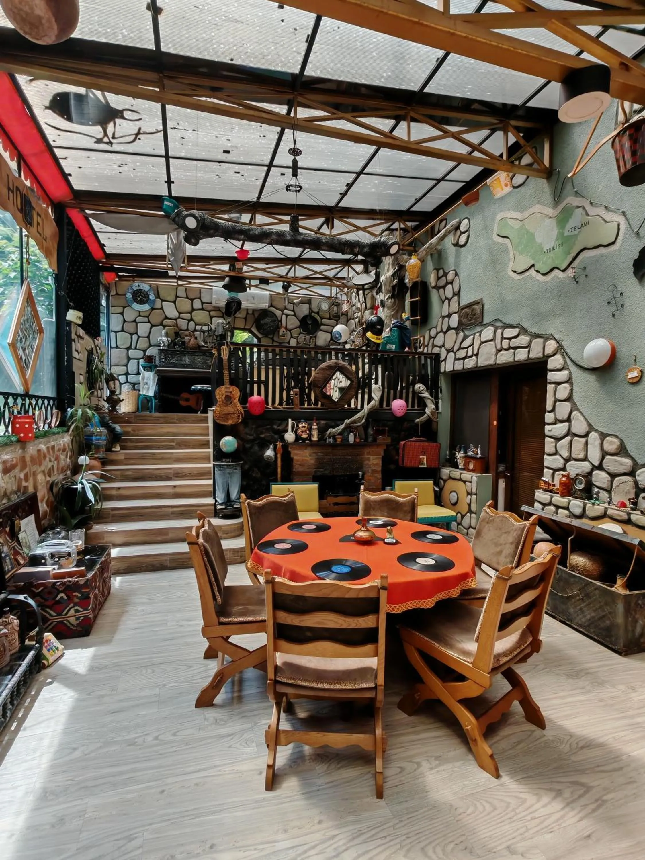 Living room in Qilimcha's Guesthouse-Art Museum