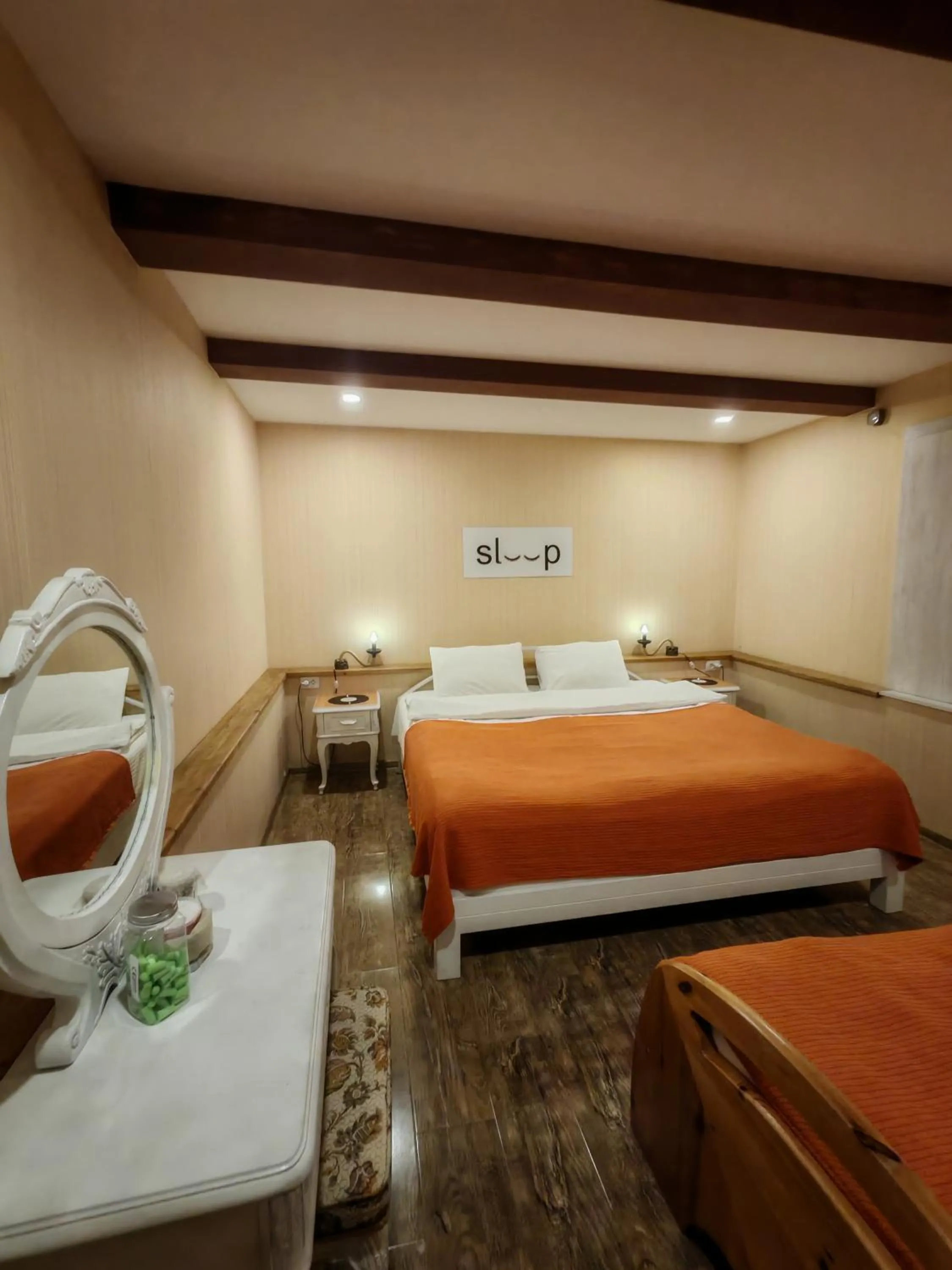 Bed in Qilimcha's Guesthouse-Art Museum